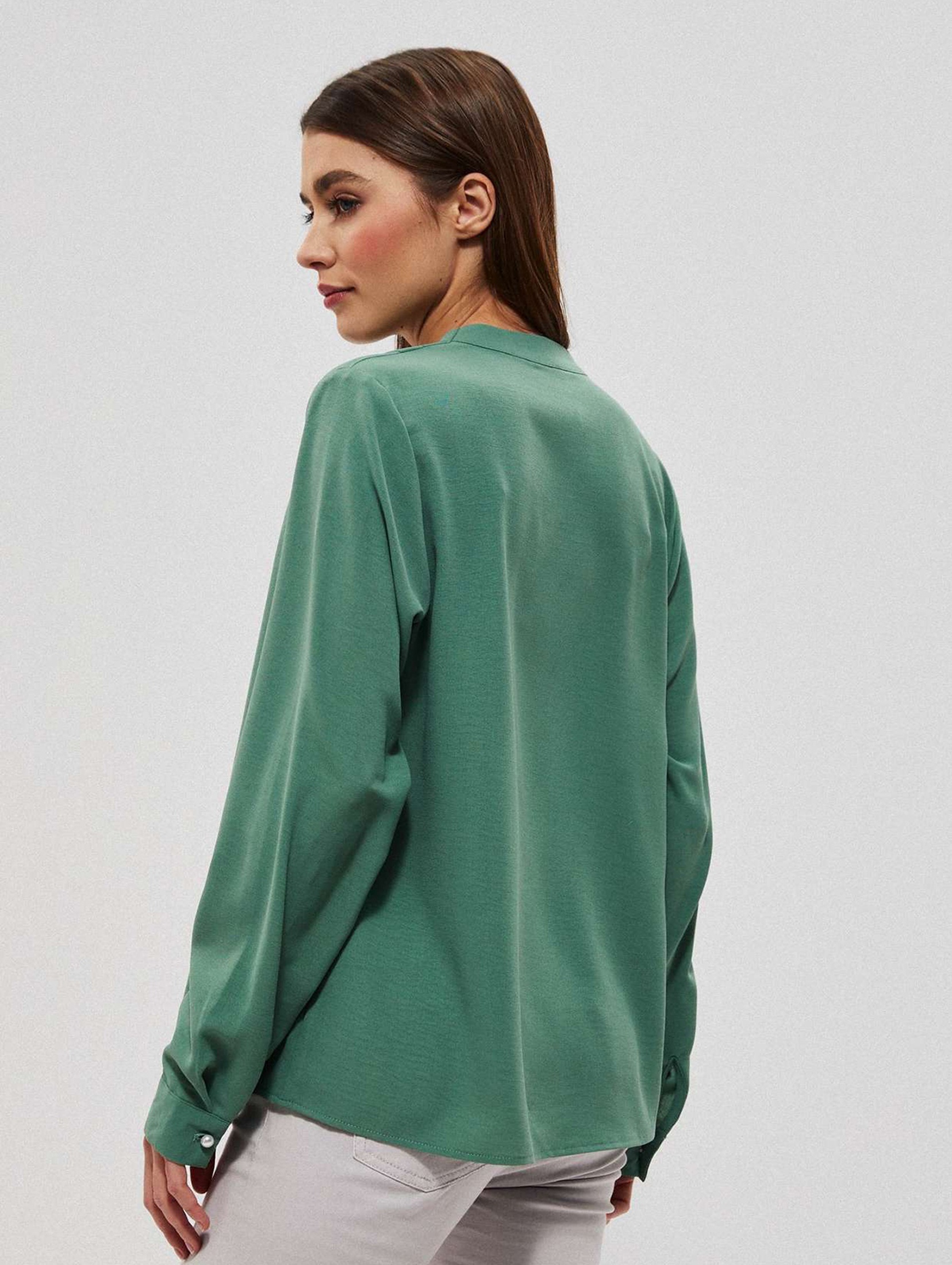 Koszula damska z ozdobną aplikacją - zielona
