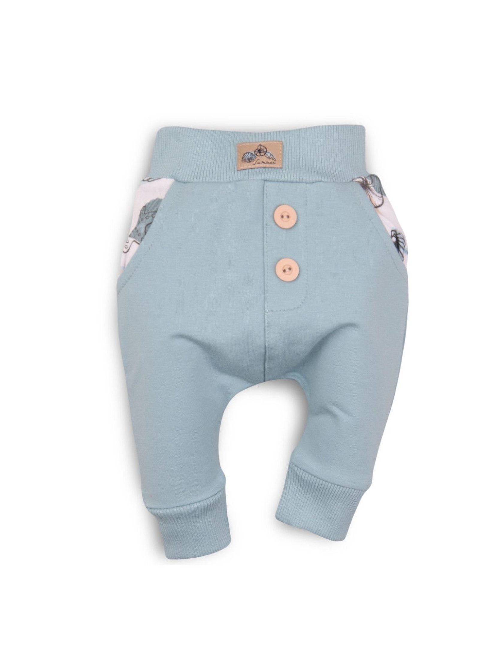 Dresowe spodnie niemowlęce - niebieskie