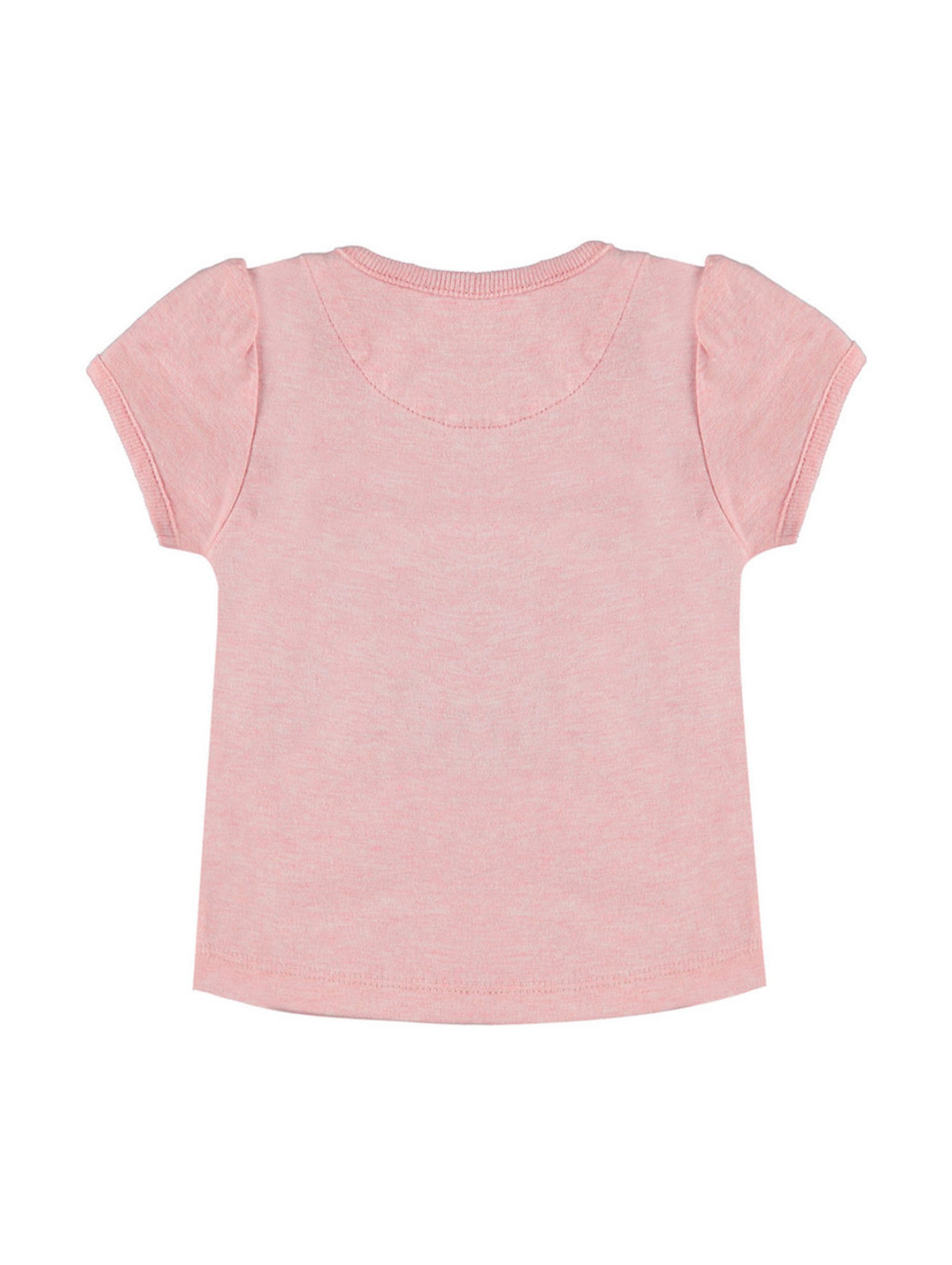 T-shirt dziewczęcy różowy napisy różowy