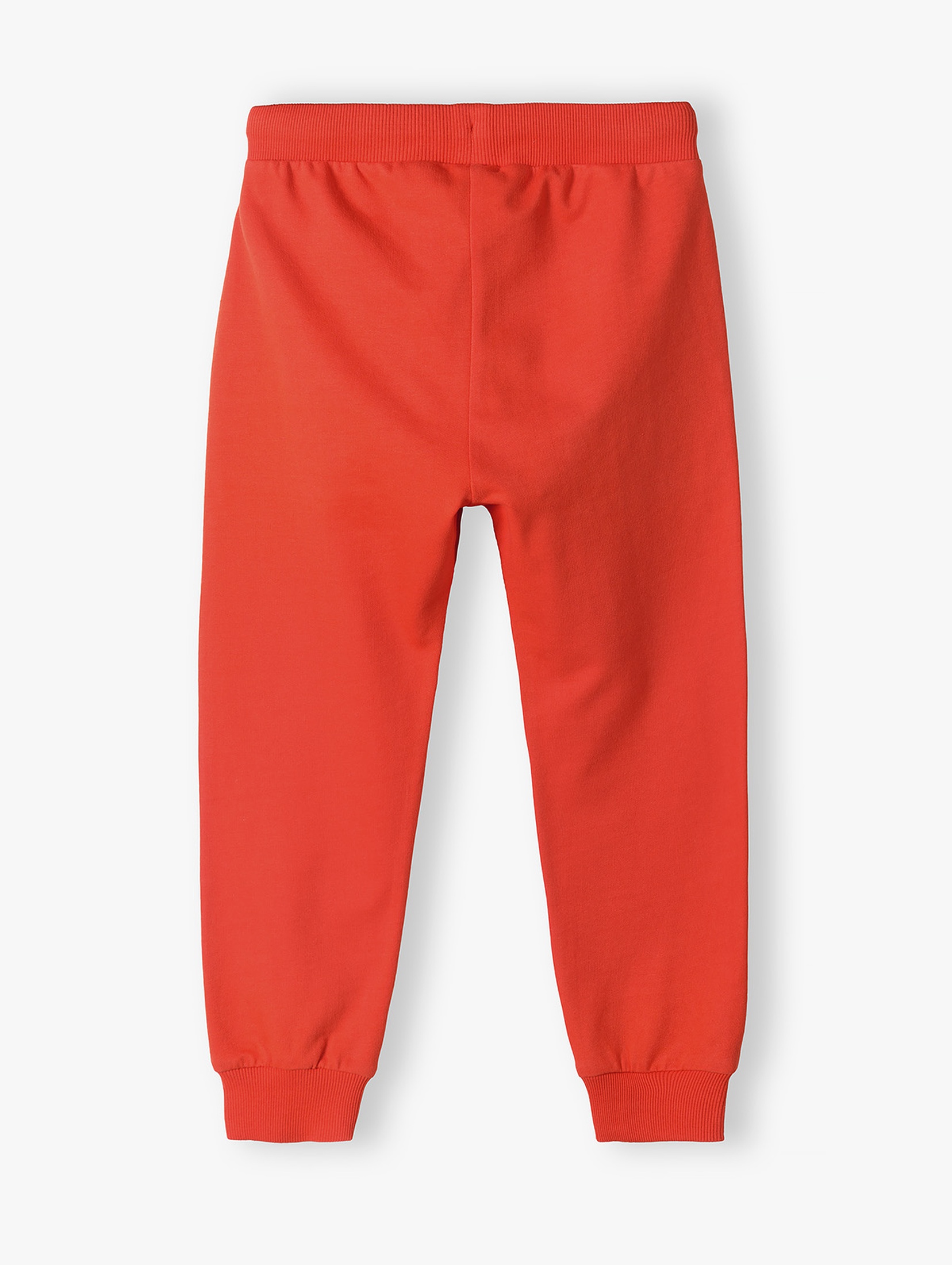 Pomarańczowe spodnie dresowe bawełniane dla chłopca