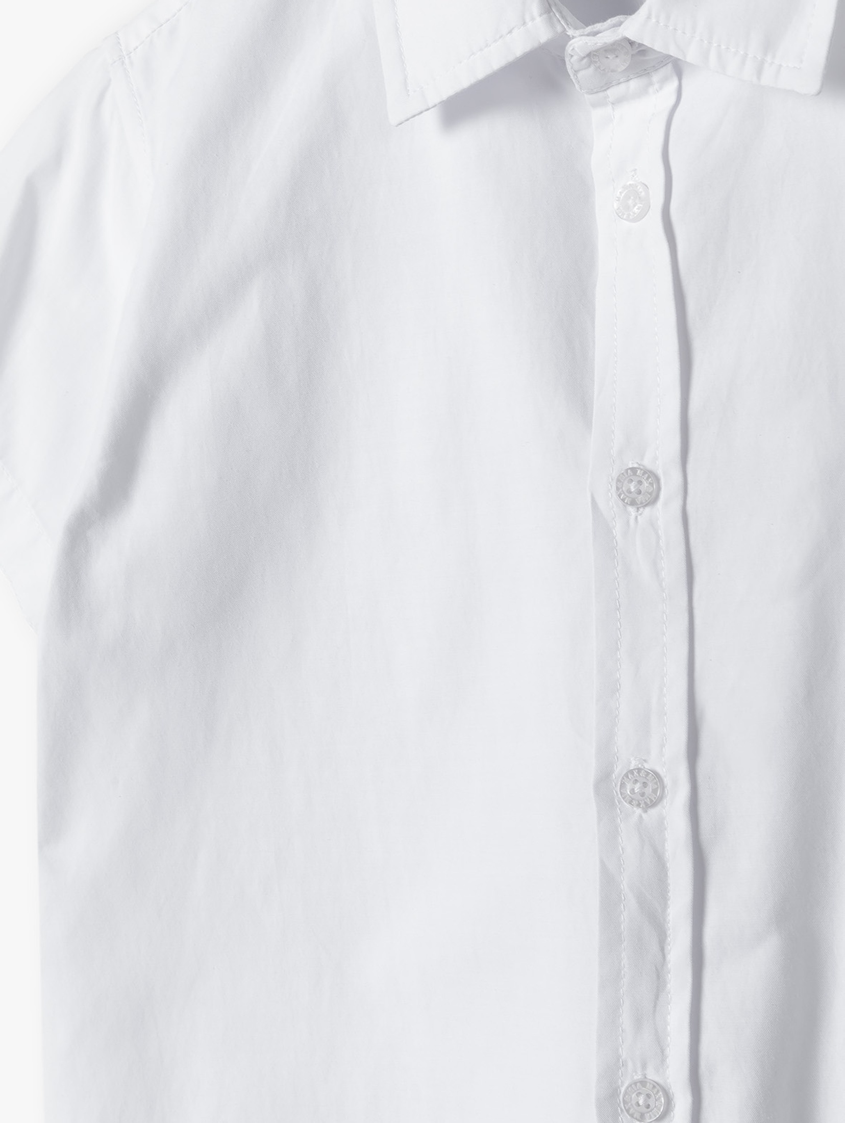 Biała elegancka koszula dla chłopca - krótki rękaw - Max&Mia