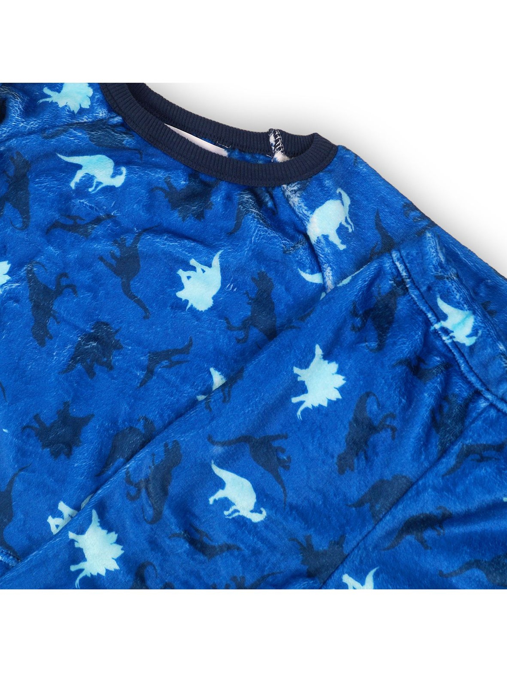 Piżama niemowlęca  w dinozaury - niebieska