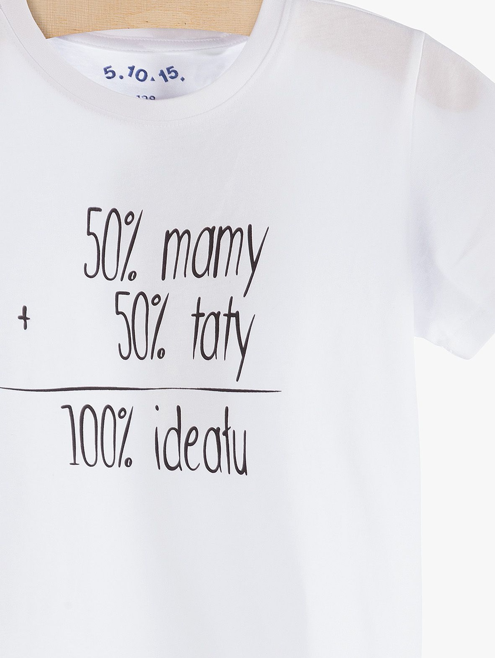 T-shirt chłopięcy 50% mamy, 50% taty...