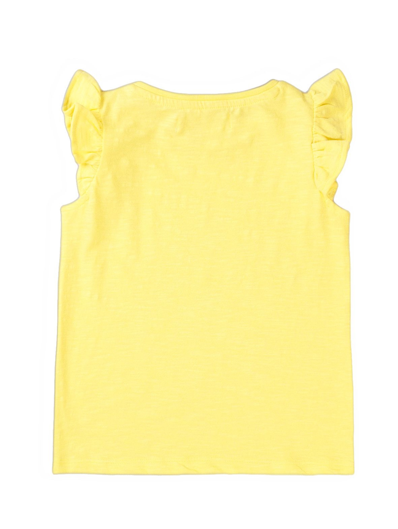 Bawełniana bluzka dziewczęca żółta