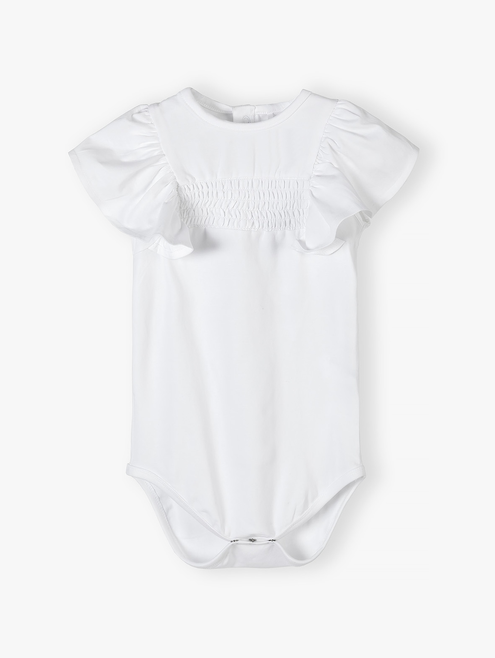 Białe eleganckie body niemowlęce