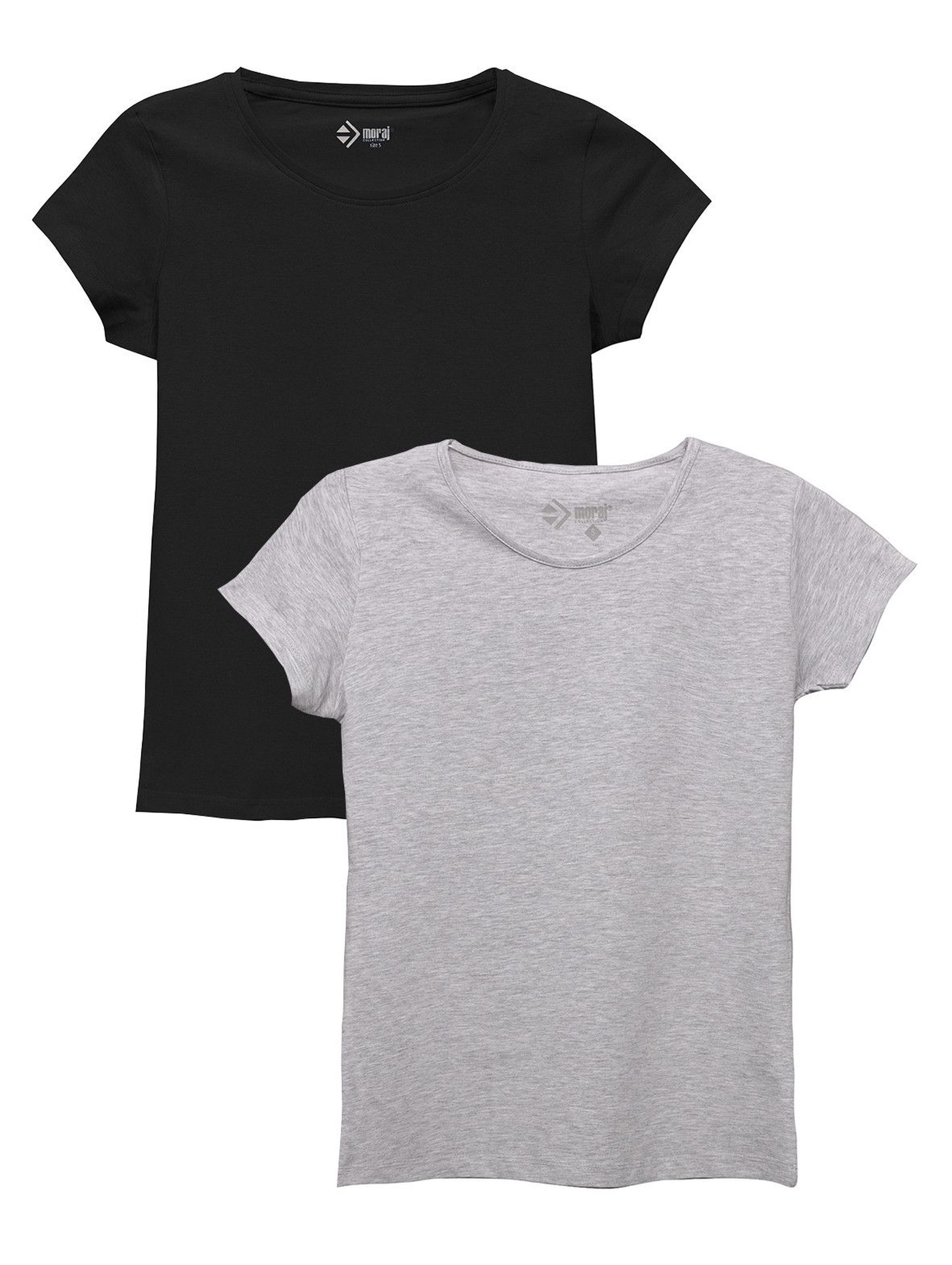 T-shirt damski czarny i szary 2pak