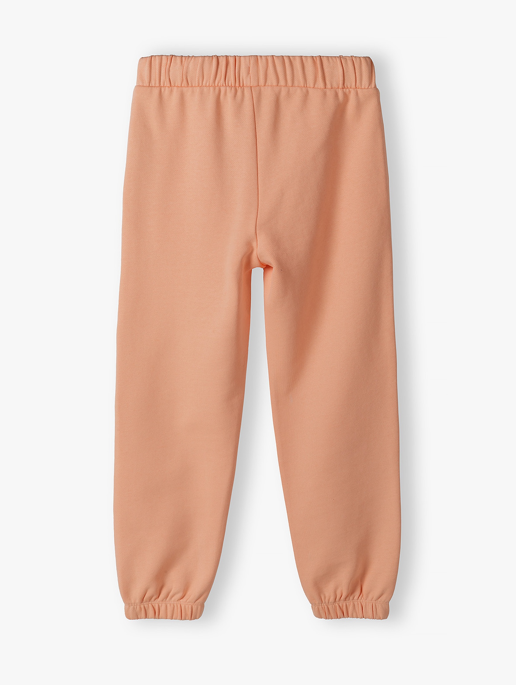 Dresowe spodnie dla dziewczynki - brzoskwiniowe - Lincoln&Sharks