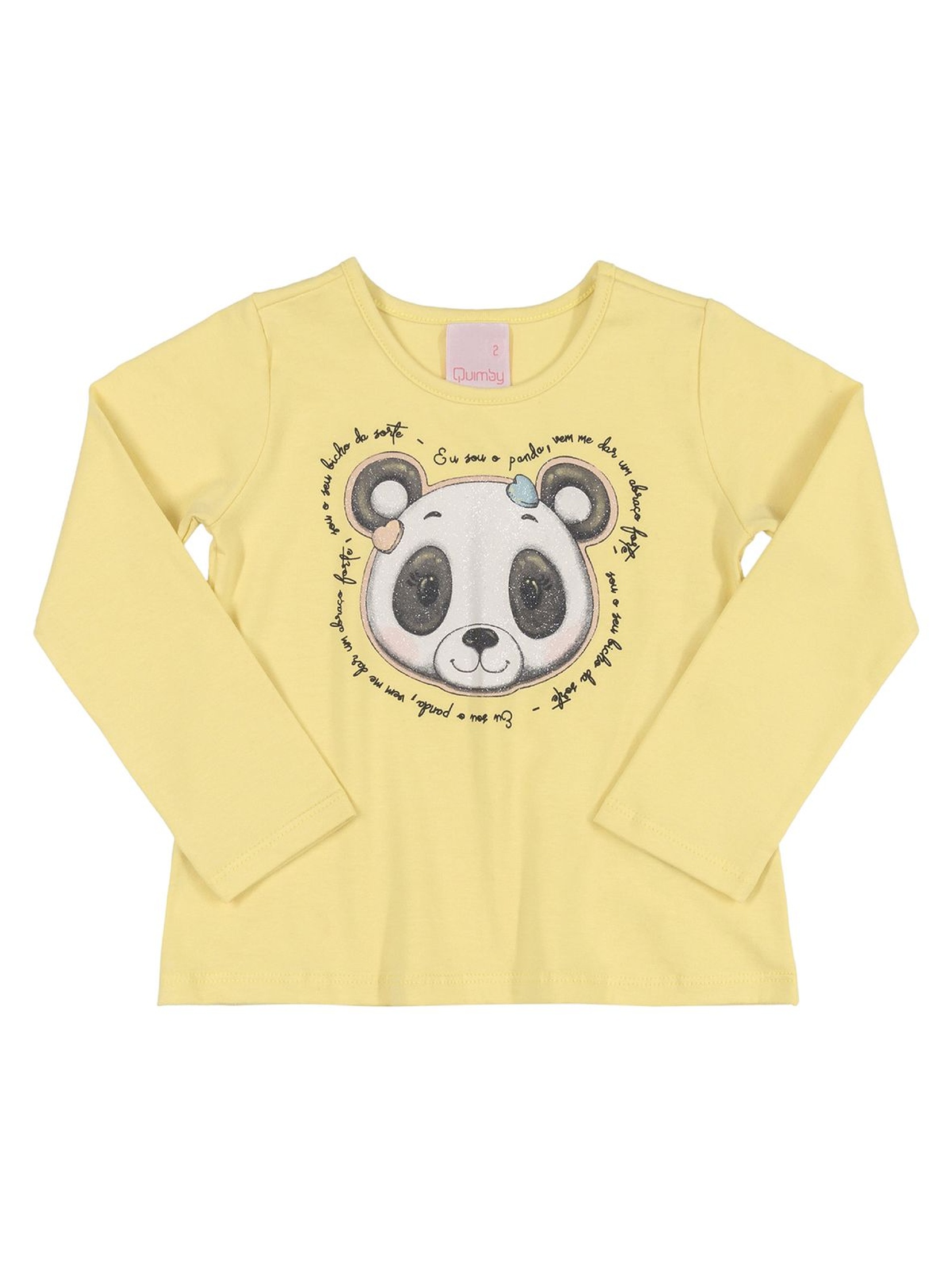 Żółta bluzka dla niemowlaka z Pandą