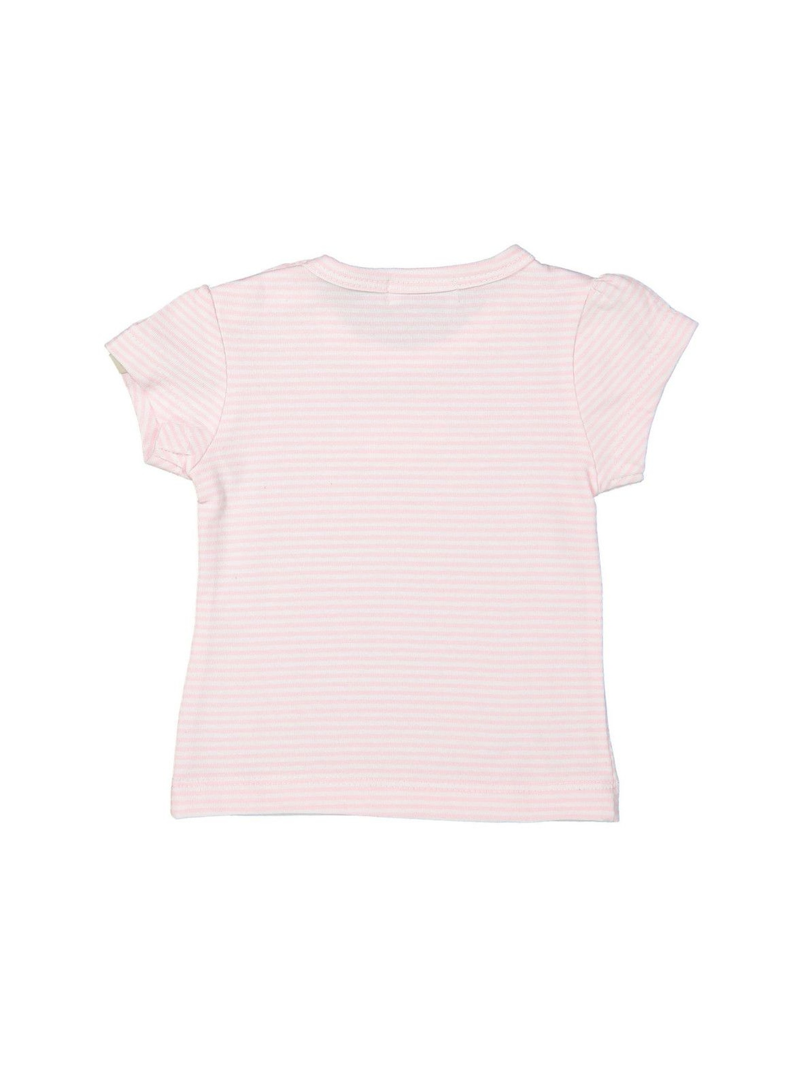 T-shirt niemowlęcy w różowo-białe paski