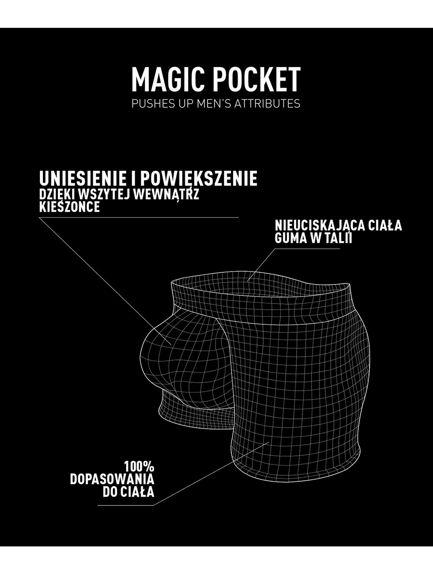 Bokserki męskie magic pocket - różowe