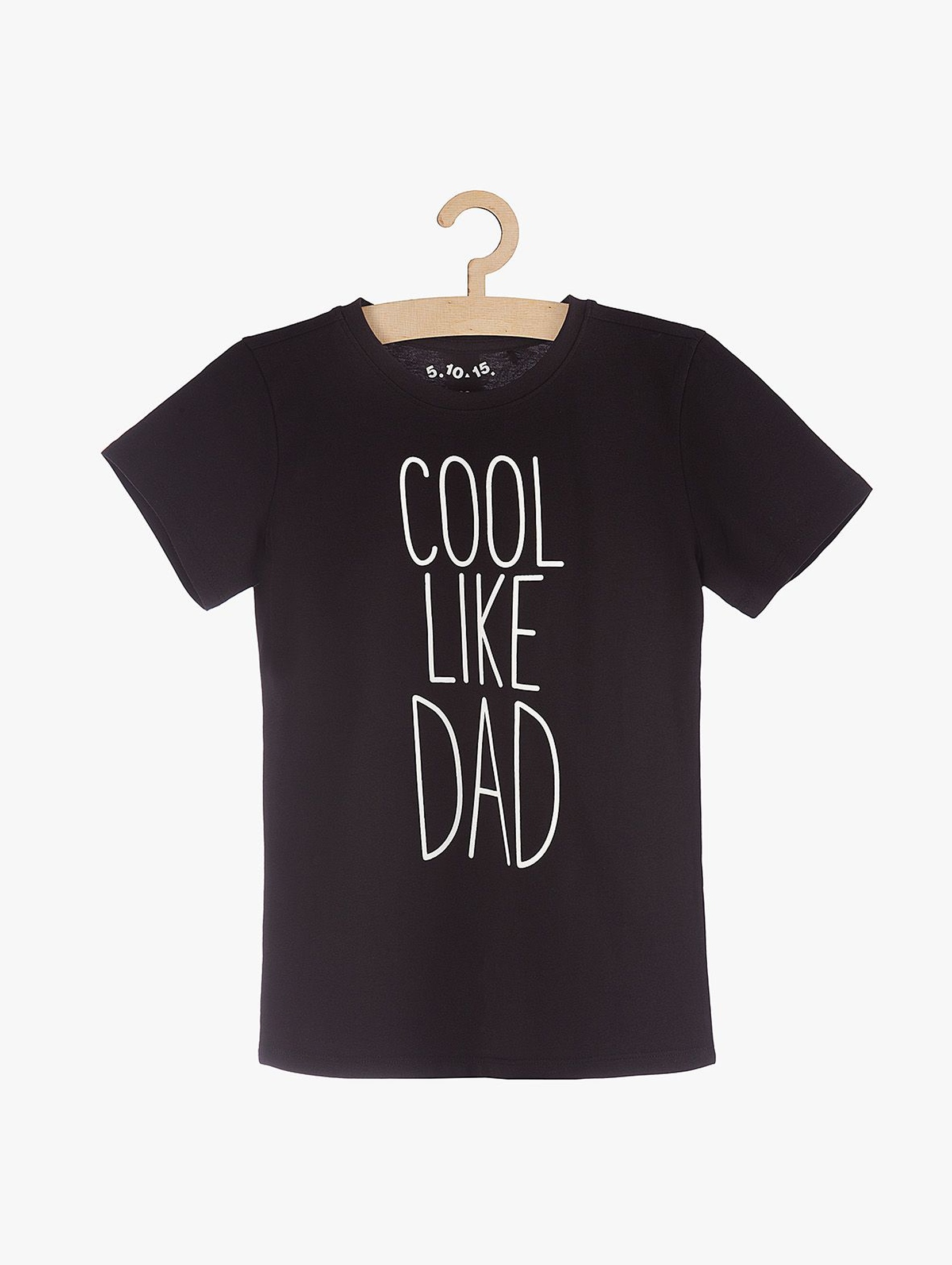 T-shirt chłopięcy czarny z napisem "Cool like Dad"
