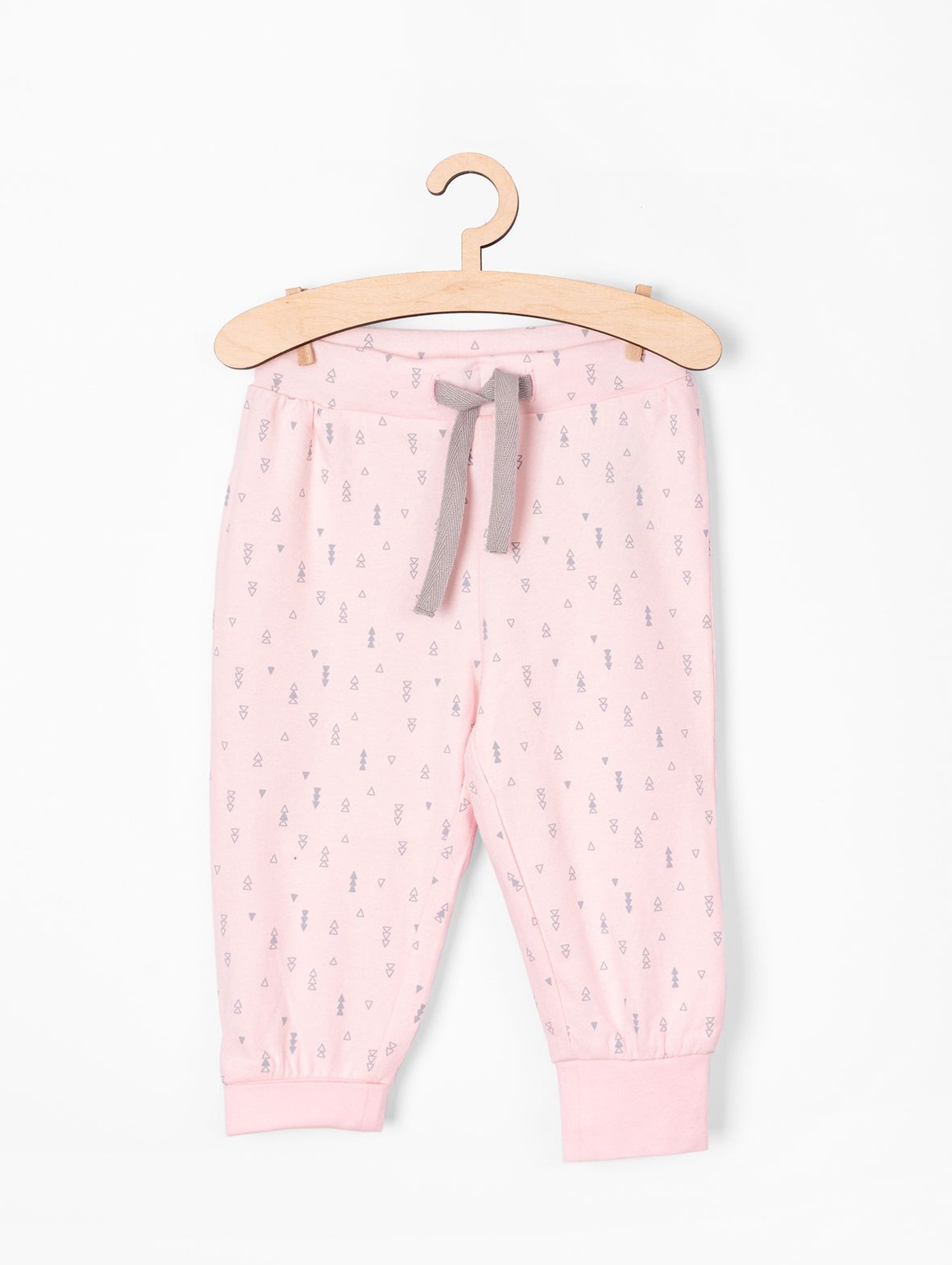 Różowe spodnie dresowe we wzorki - Organic Cotton