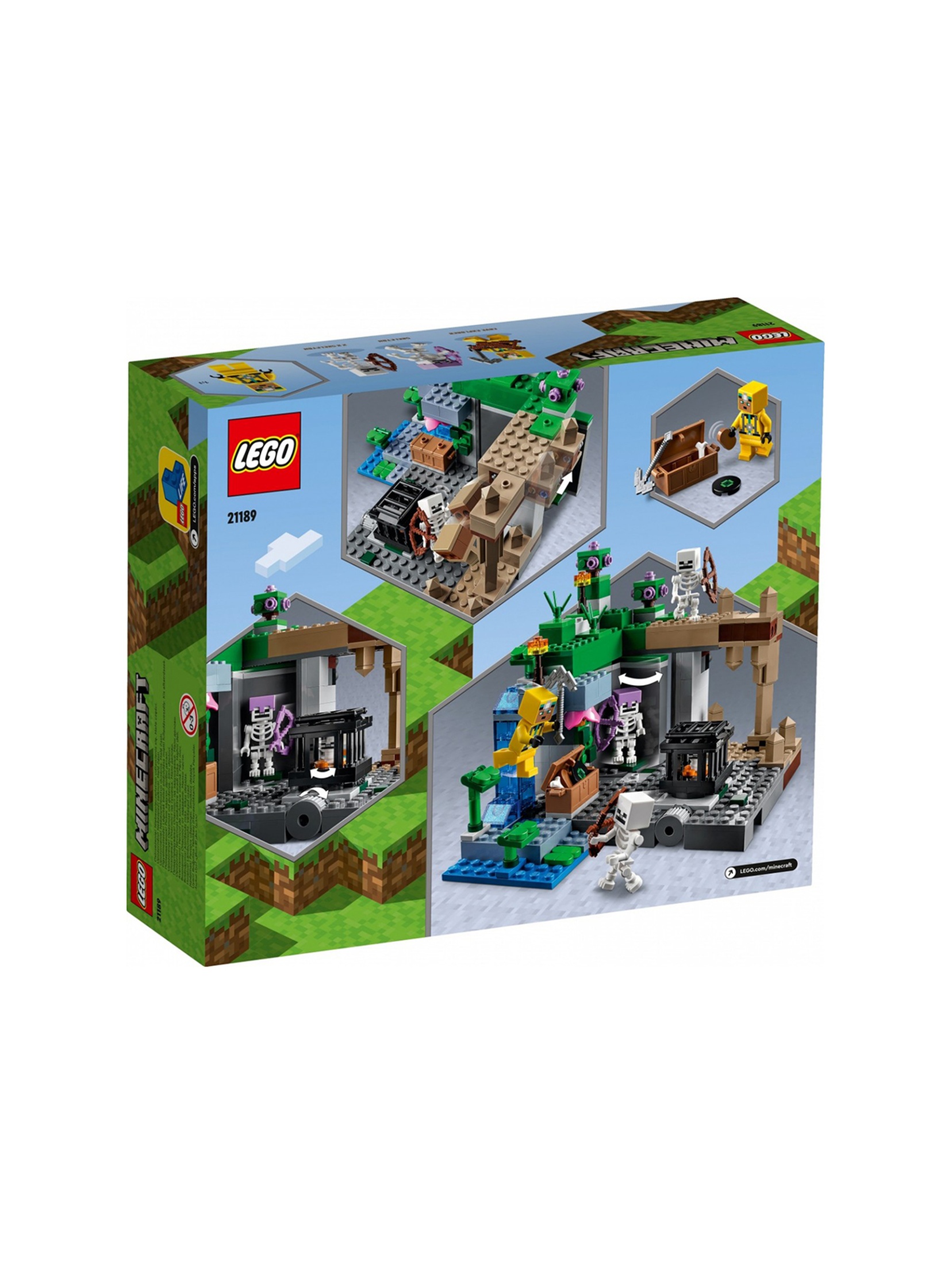 LEGO Minecraft - Lochy Szkieletów 21189 - 364 elementy, wiek 8+