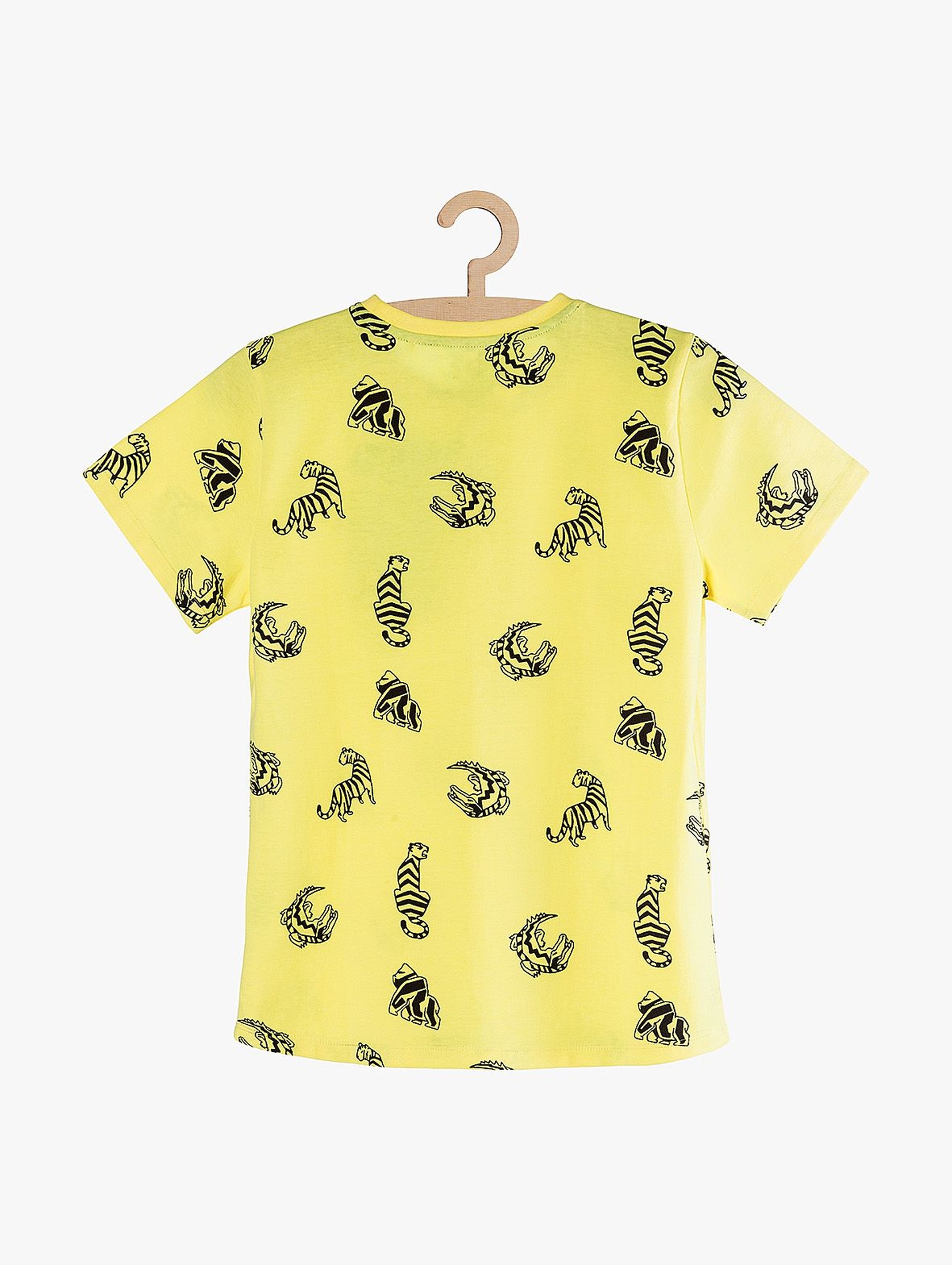 T-Shirt chłopięcy żółty dzianinowy