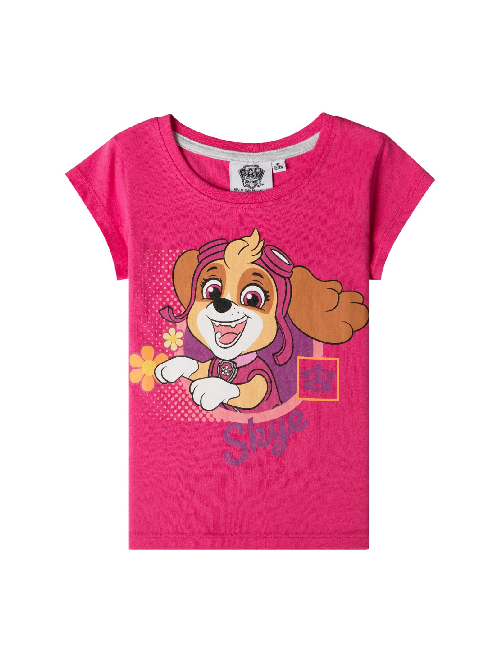 Różowa koszulka dziewczęca bawełniana Psi Patrol