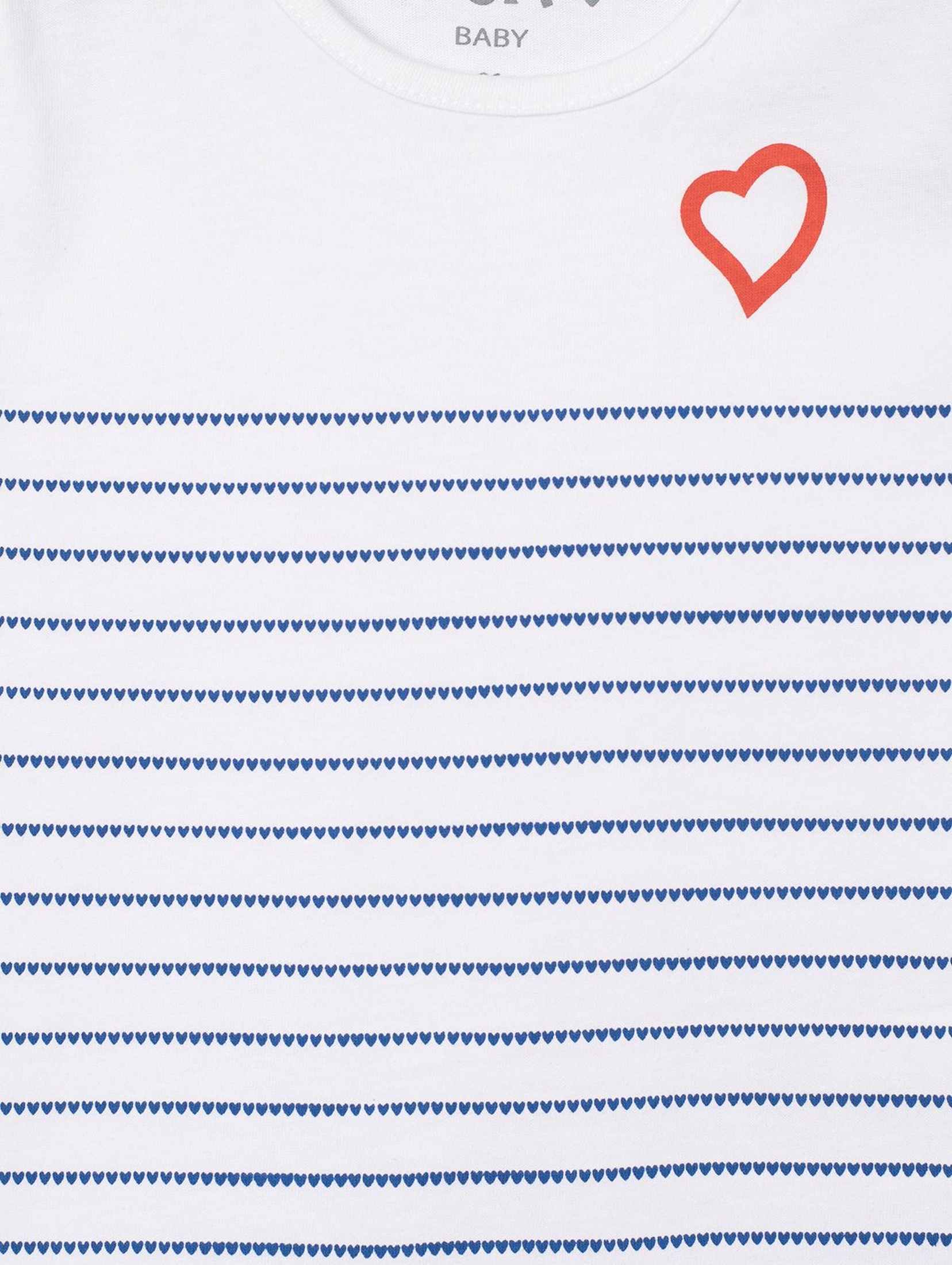 T-Shirt niemowlęcy biały w paski-100% bawełna