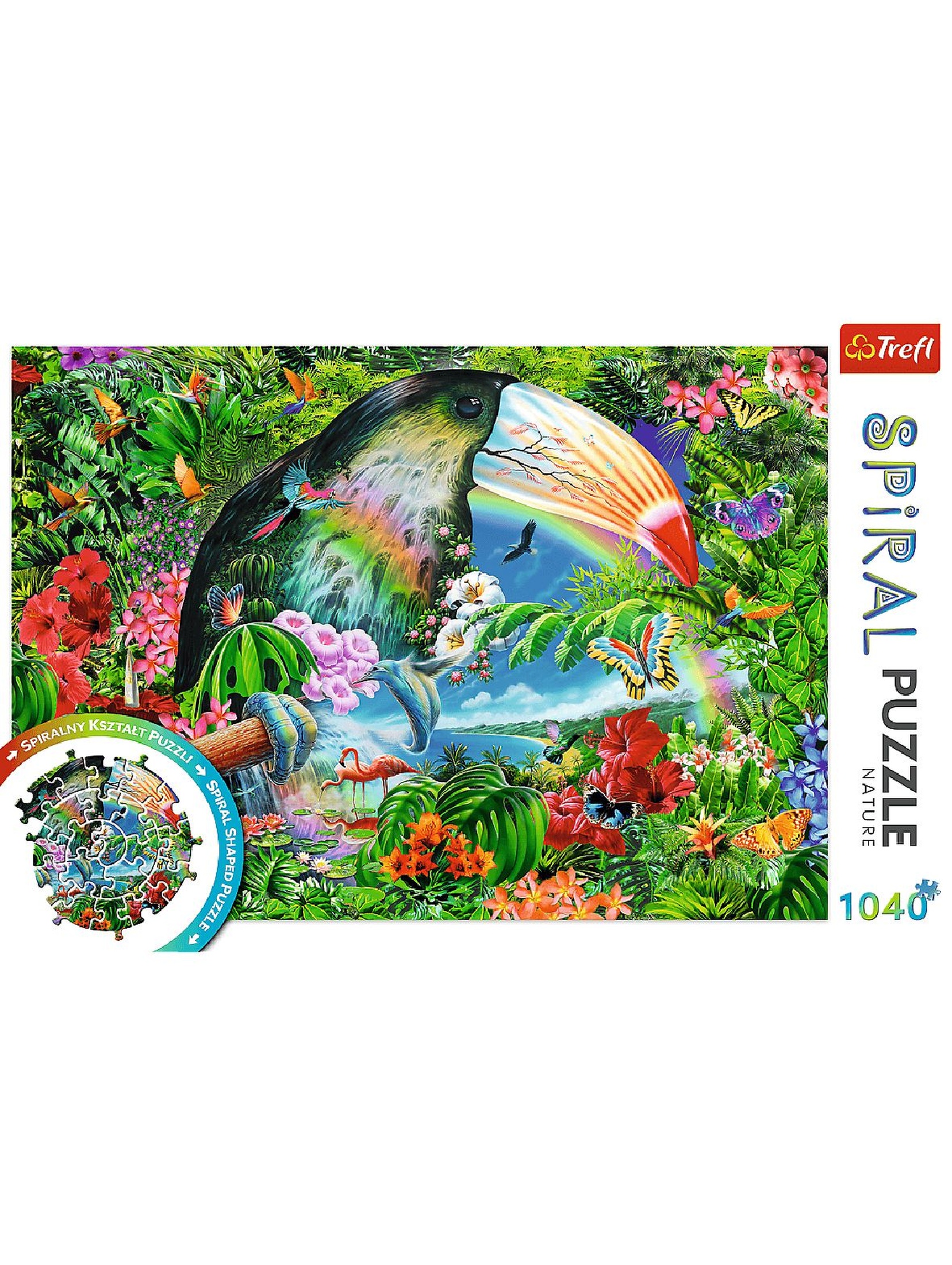 Puzzle Spiral - Tropikalne zwierzęta - 1040 elementy