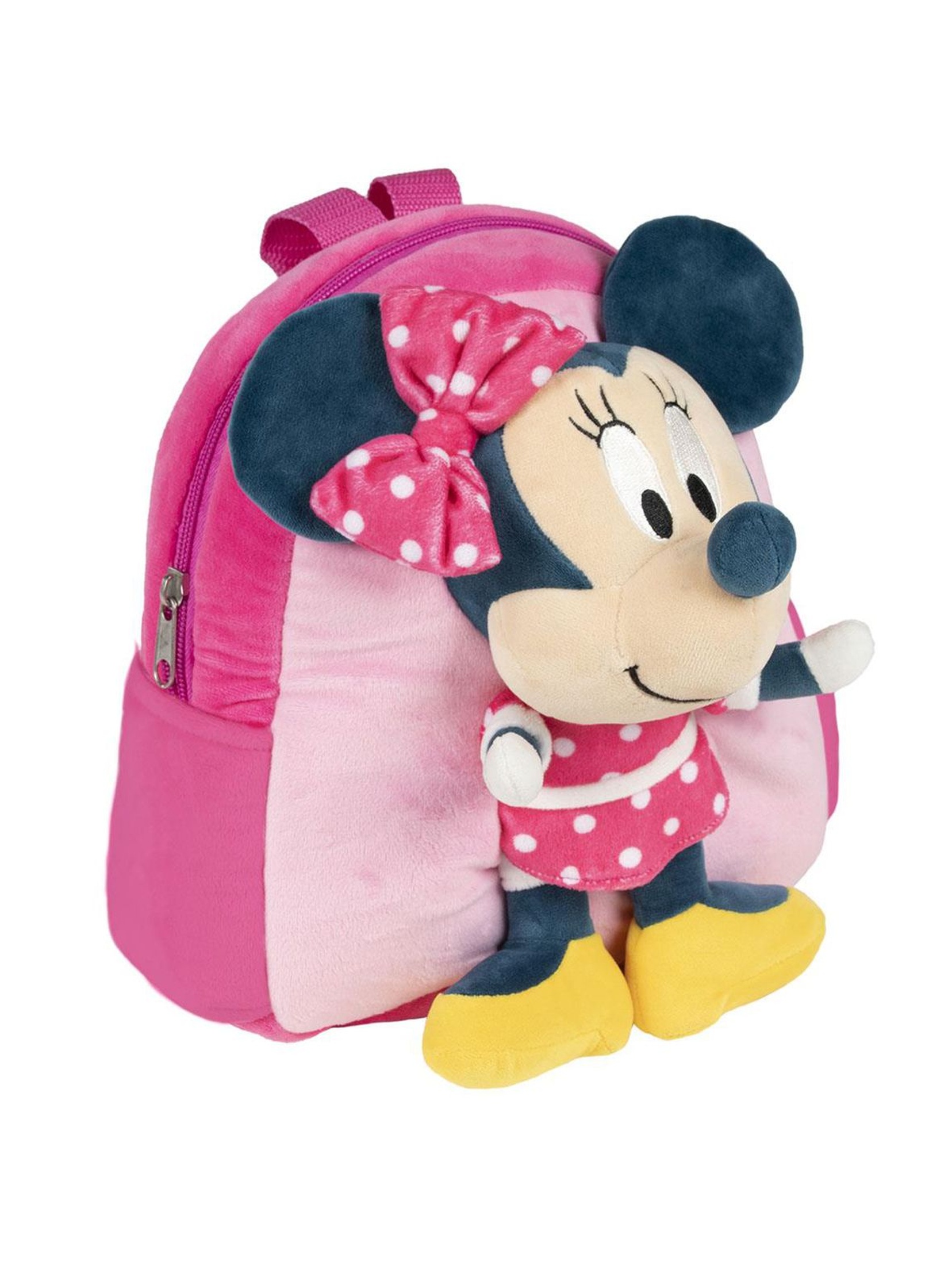 Pluszowy plecak przedszkolny Myszka Minnie - różowy