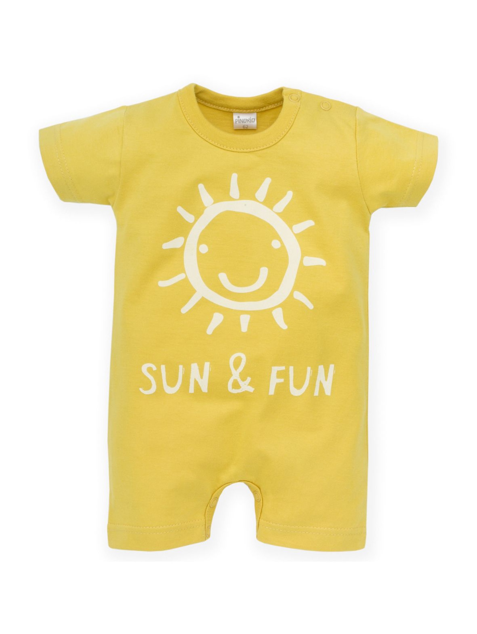 Rampers niemowlęcy żółty Sun&Fun