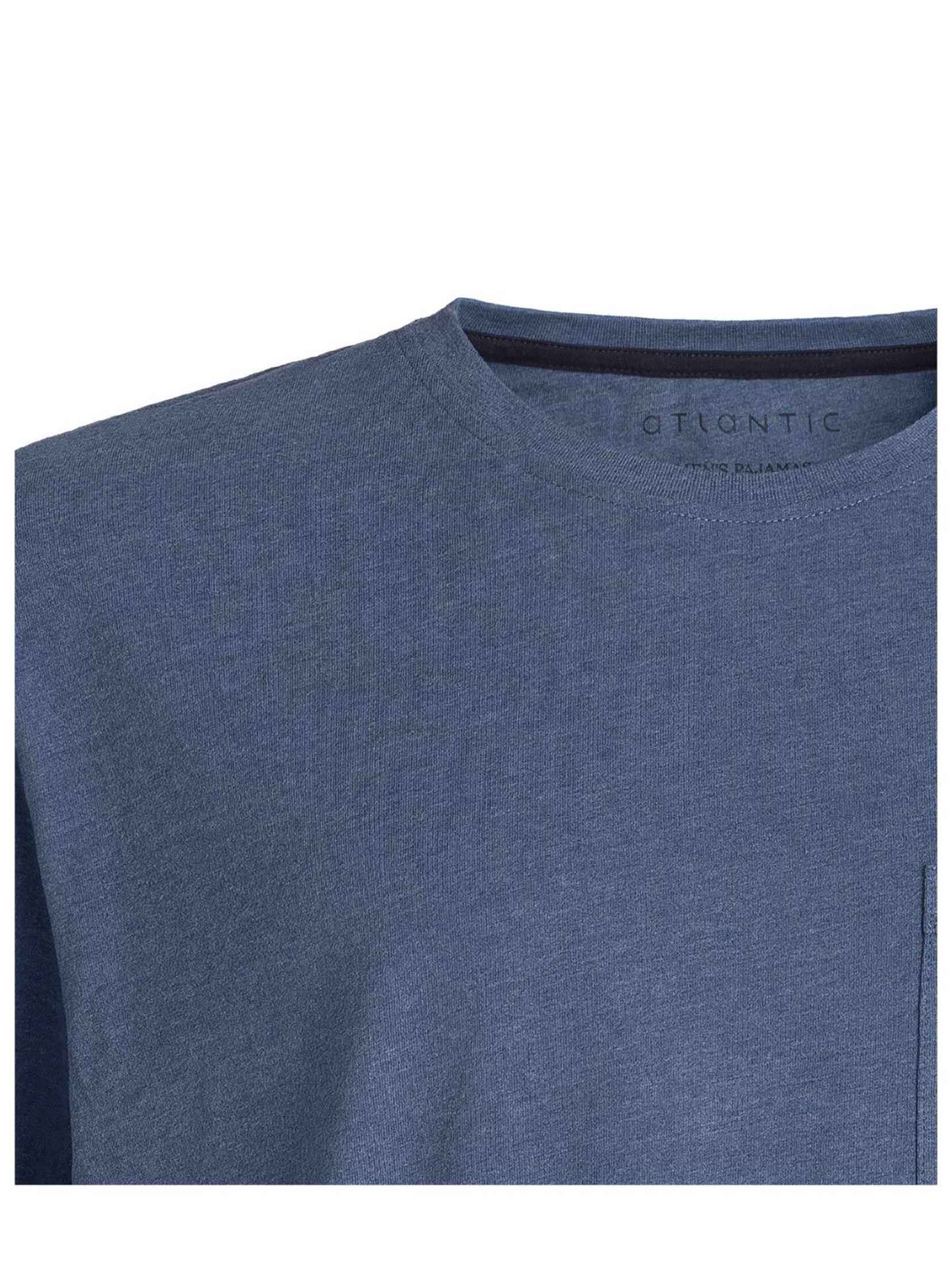 Piżama męska szorty w żaglówki + niebieski t-shirt