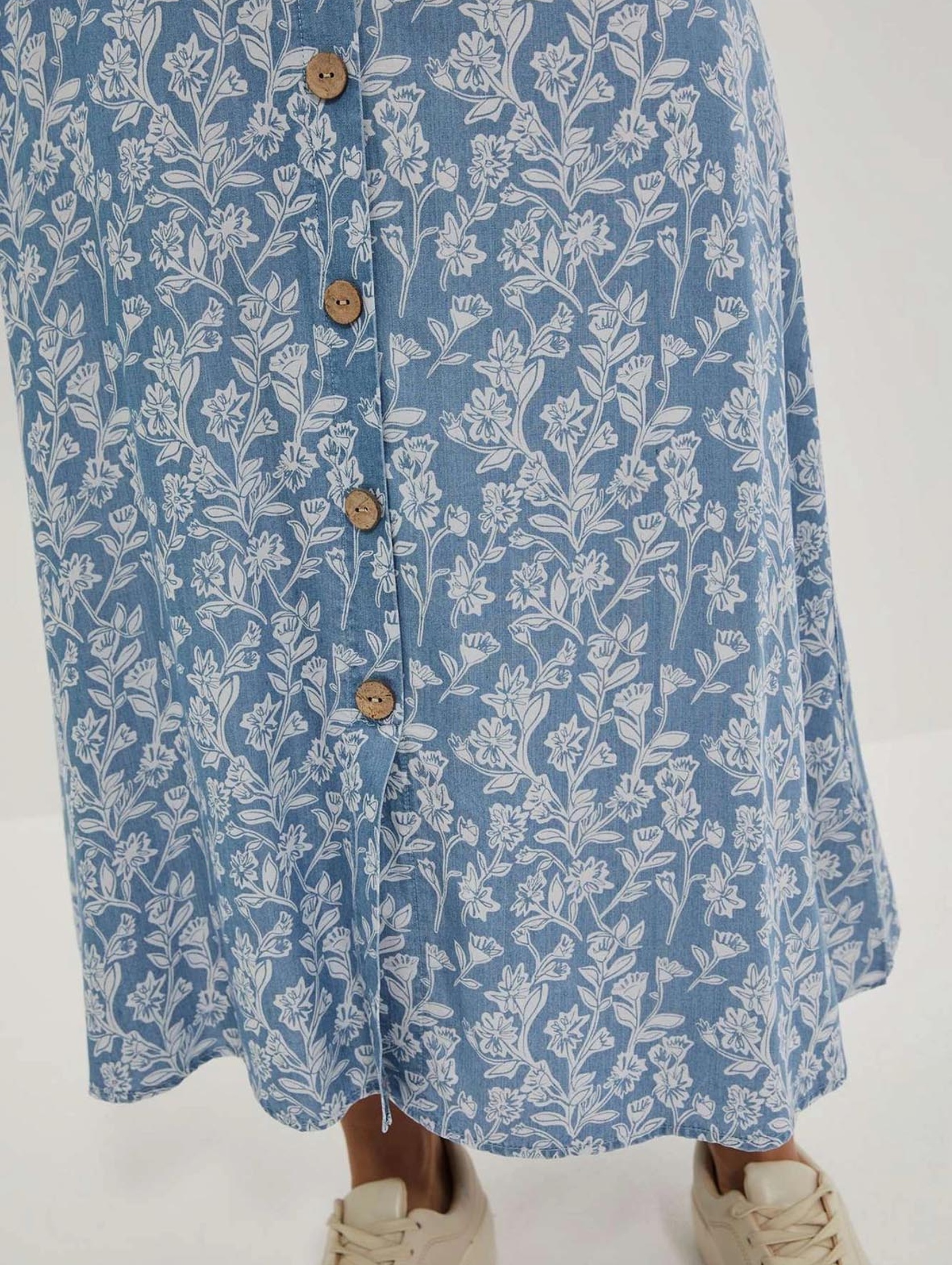 Spódnica lyocell z kwiatowym printem
