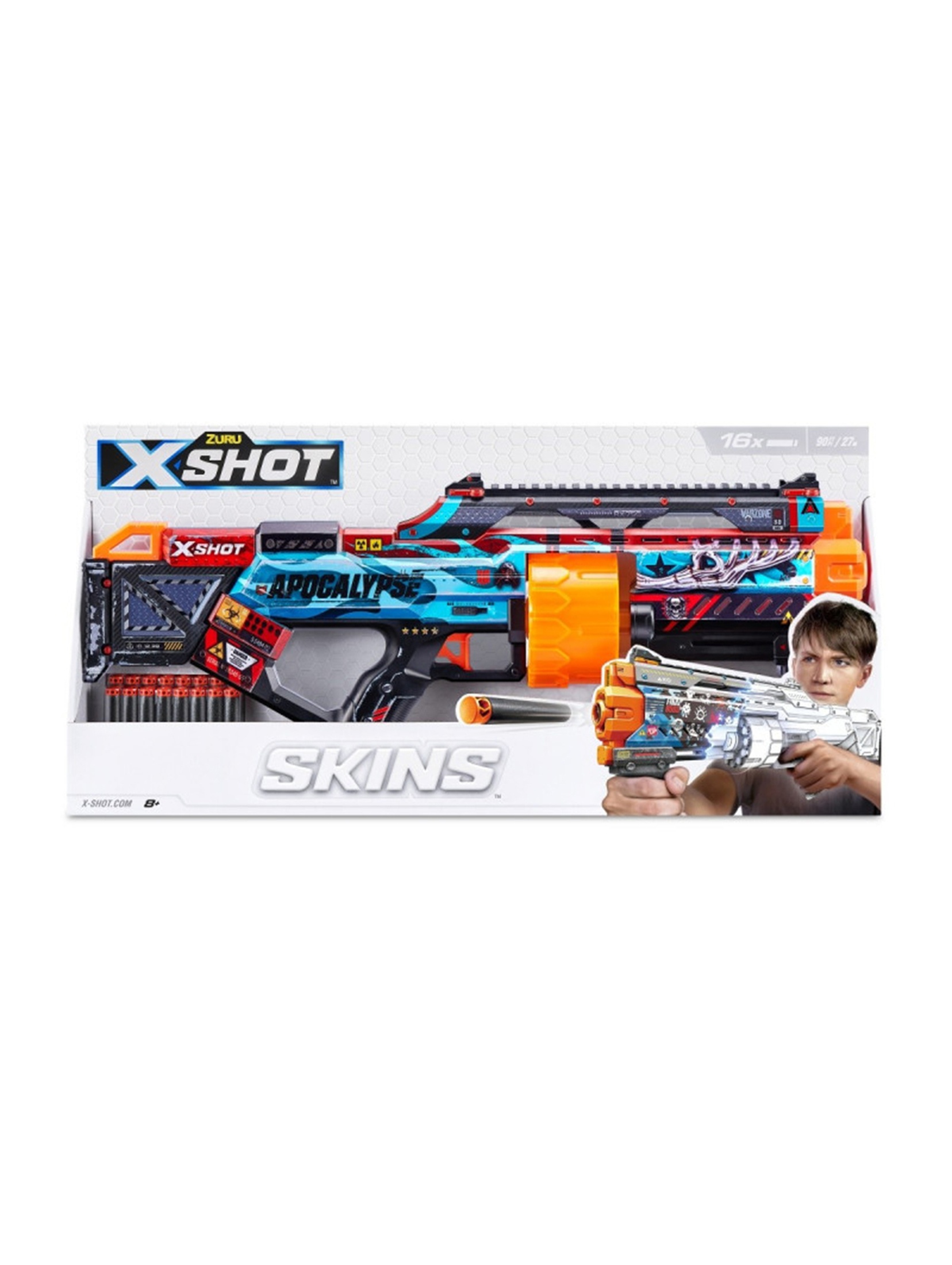 ZURU X-Shot Wyrzutnia SKINS-LAST STAND- 16 Strzałek