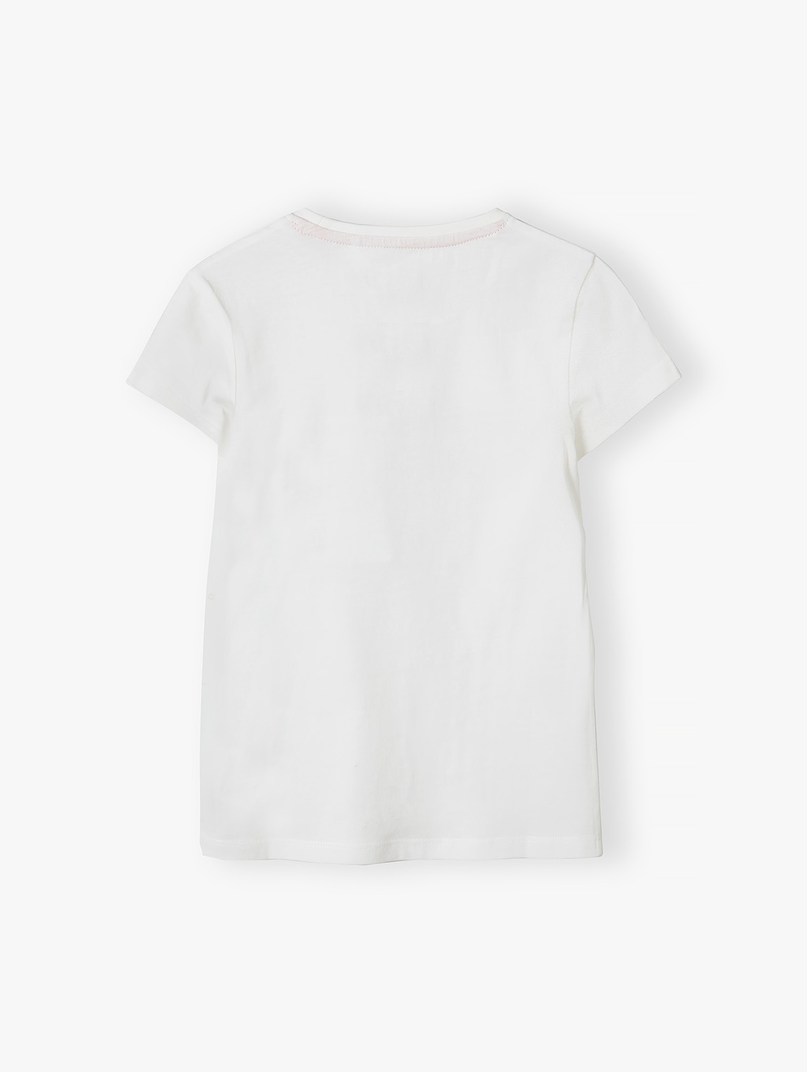Biały t-shirt bawełniany dla dziewczynki z napisem Najlepsza siostra