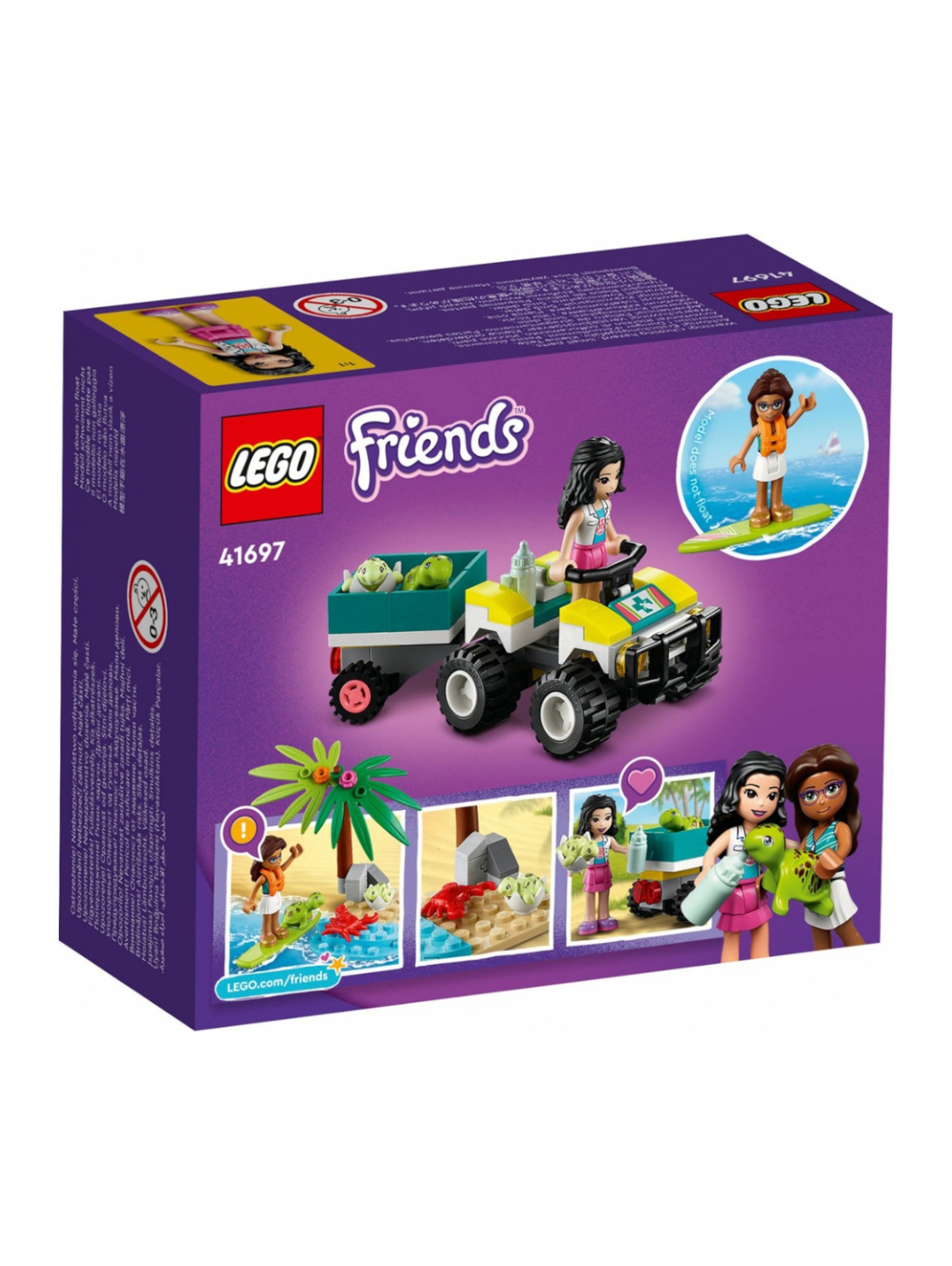 Klocki LEGO Friends 41697 Pojazd do ratowania żółwi - 90 elementów, wiek 6 +