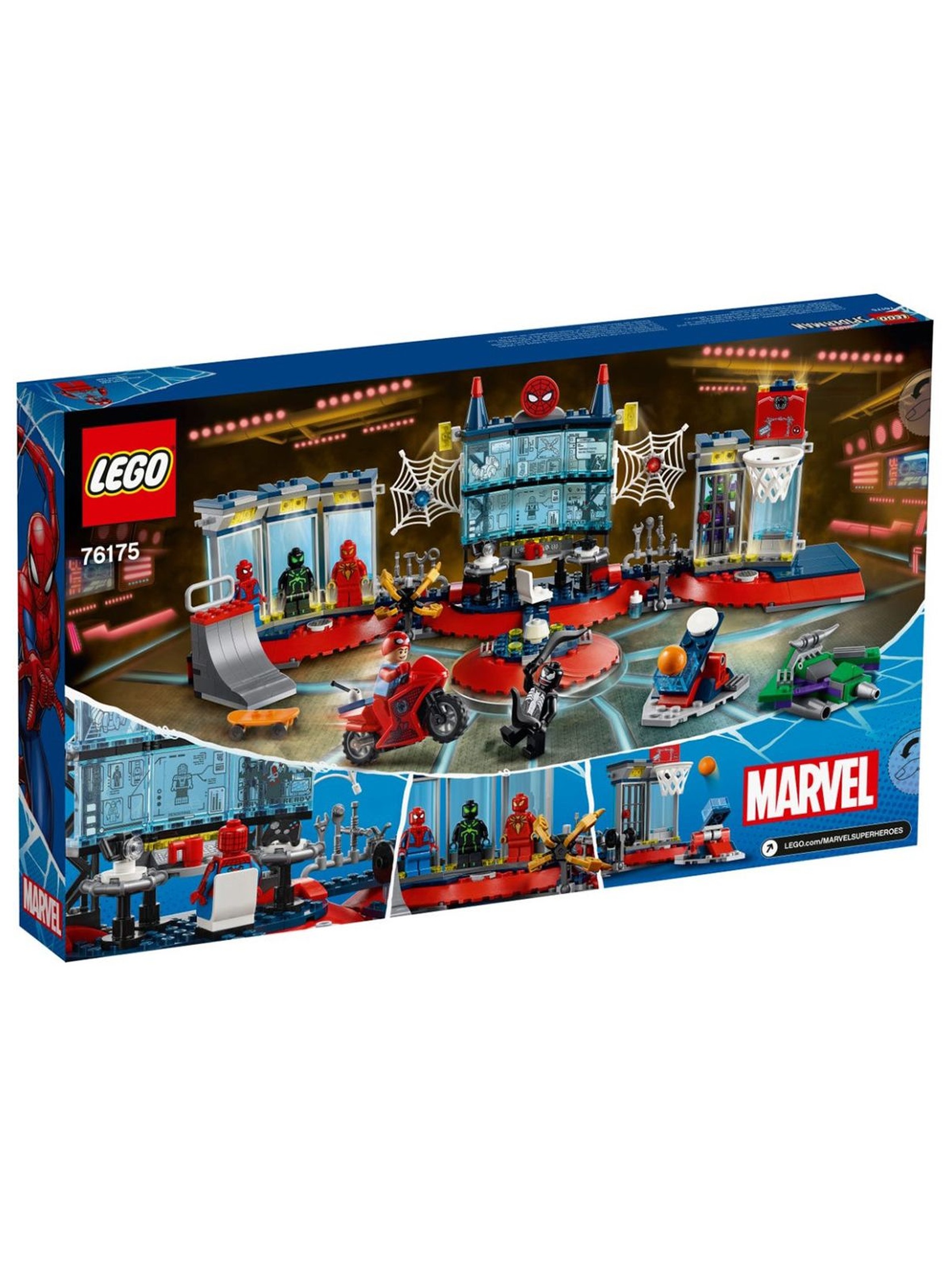 Lego Super Heroes 76175 - Atak na kryjówkę Spider-Mana - 466 elementów wiek 8+