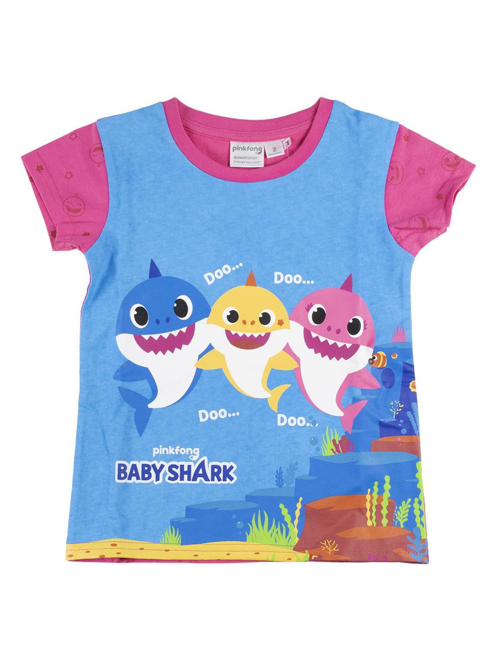 Piżama niemowlęca z krótkim rękawem Baby Shark