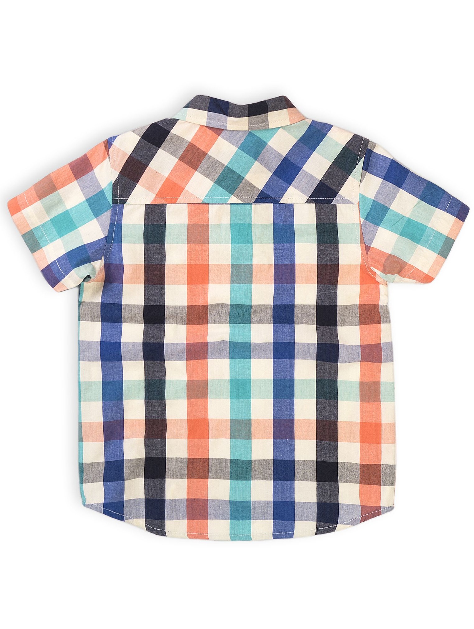Bawełniana koszula chłopięca w kolorową kratkę