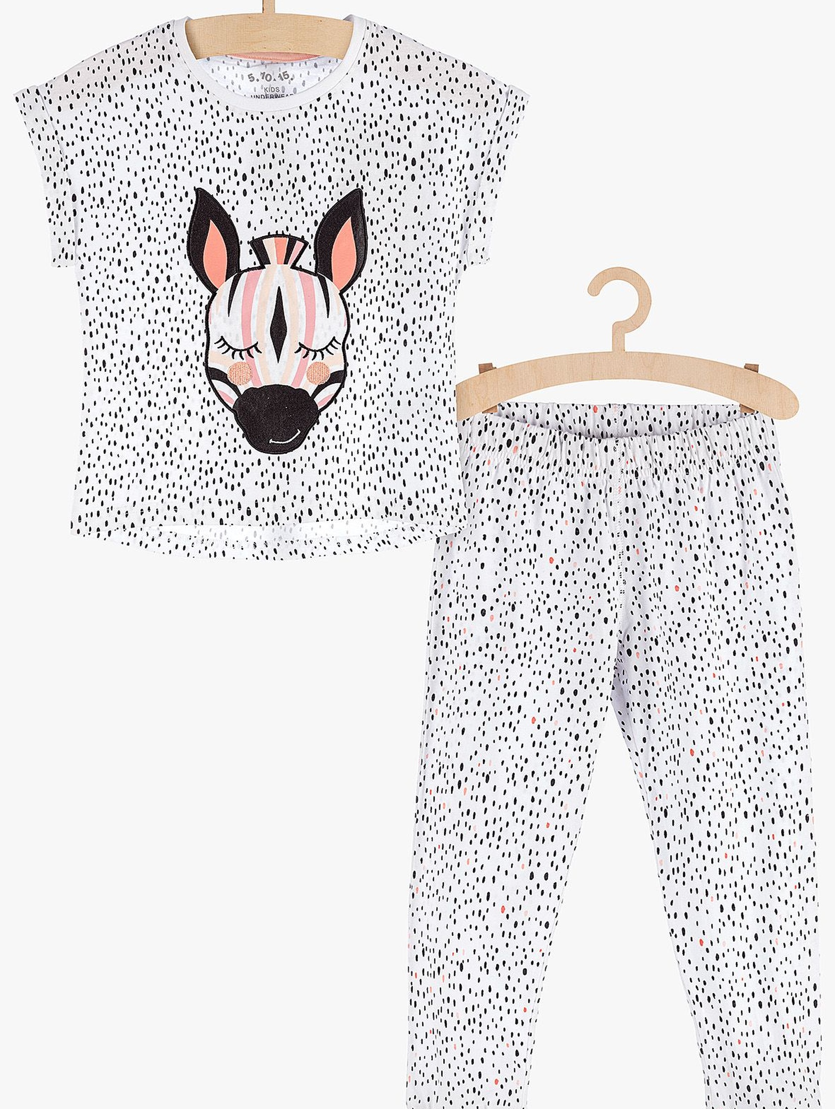Pidżama dziewczęca bawełniana - Zebra