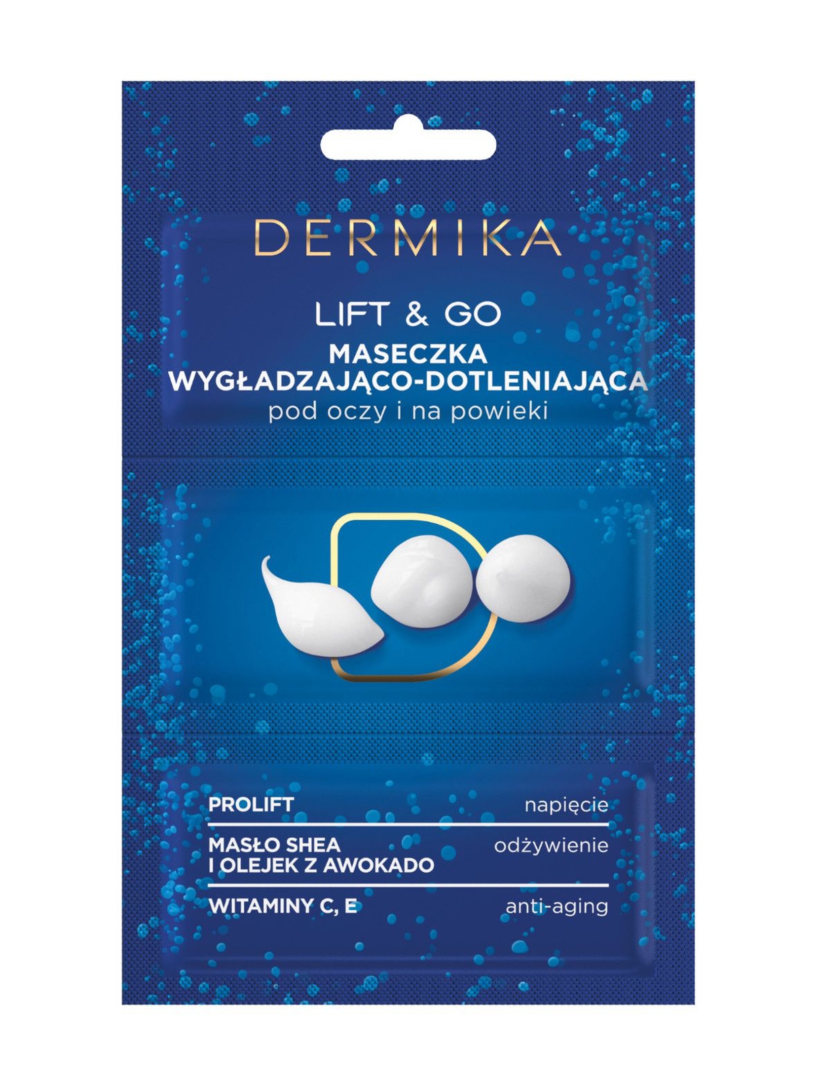 DERMIKA MASECZKA pod oczy Saszetka Lift&Go -  3x2 ml