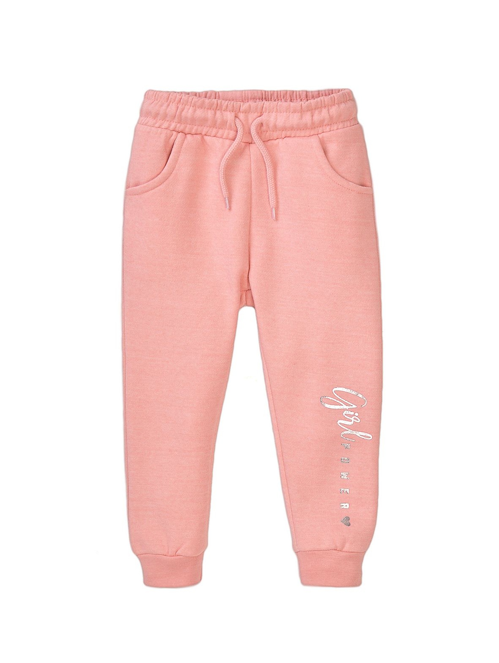 Spodnie dresowe niemowlęce różowe