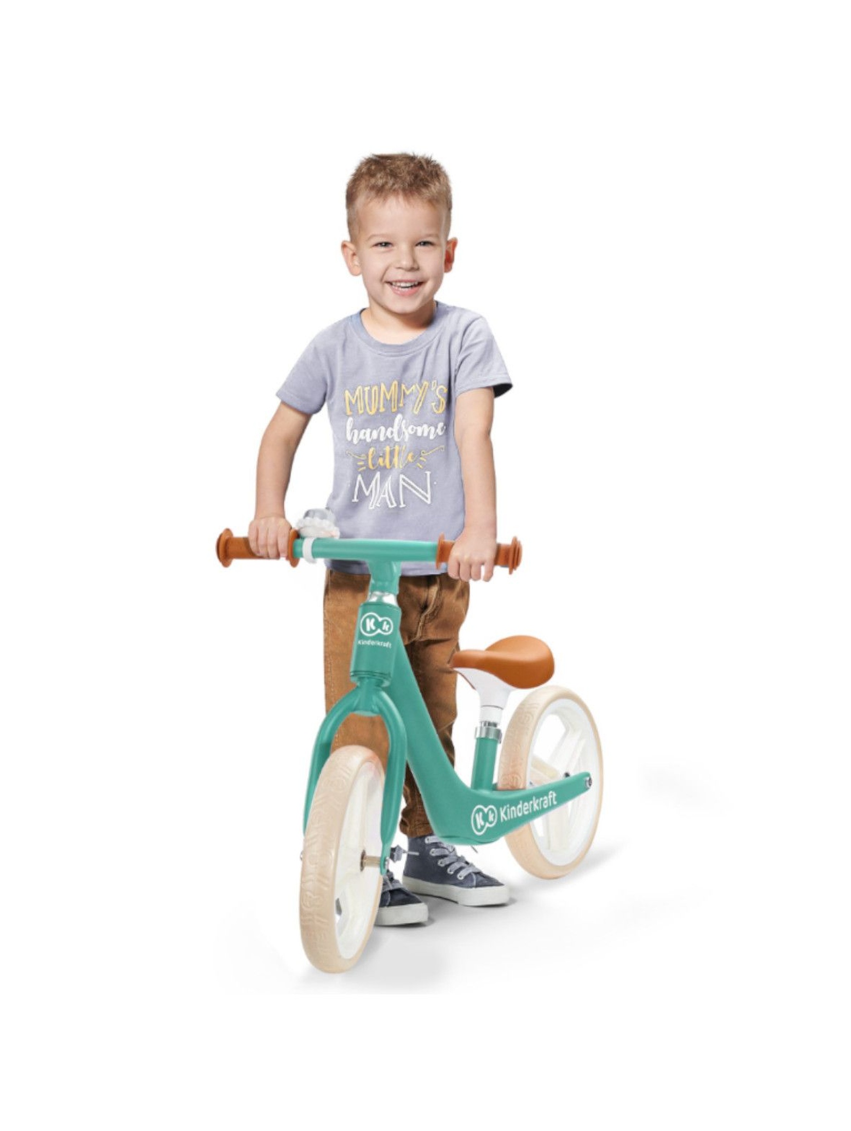 Rowerek biegowy Kinderkraft FLY PLUS zielony wiek 3+