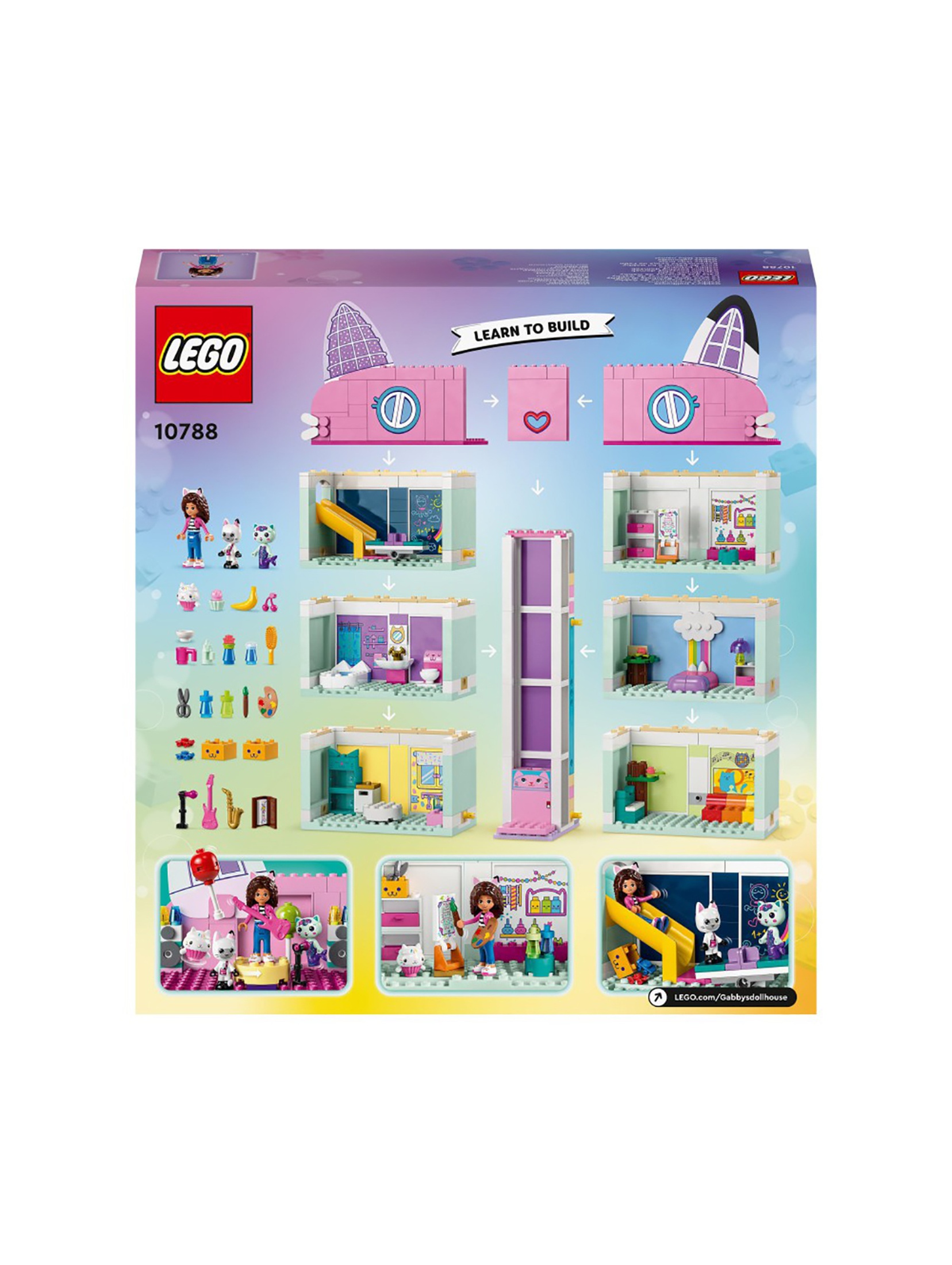 Klocki LEGO Koci Domek Gabi 10788 Koci Domek Gabi - 498 elementów, wiek 4 +
