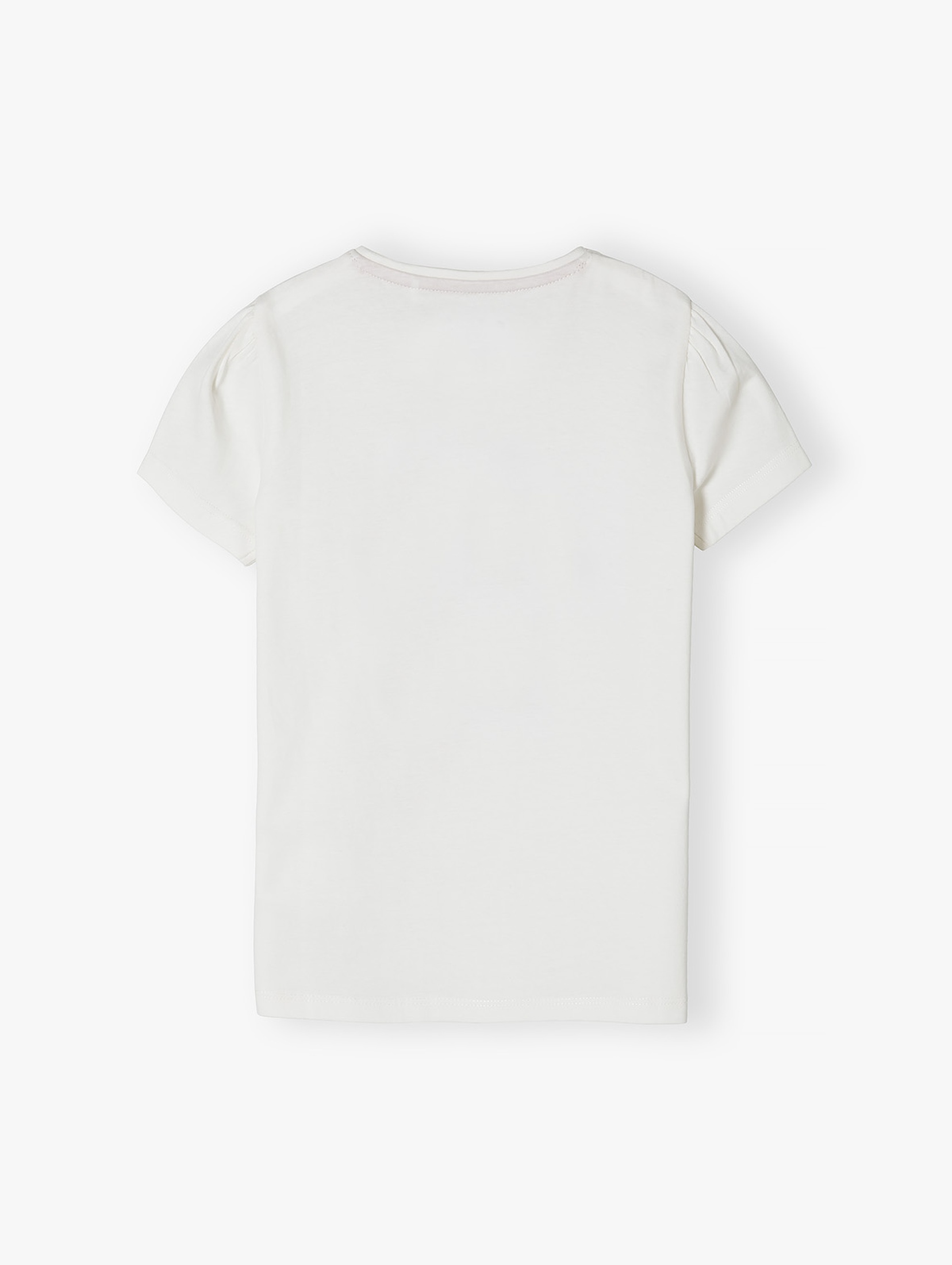Bawełniana koszulka dla dziewczynki z nadrukiem