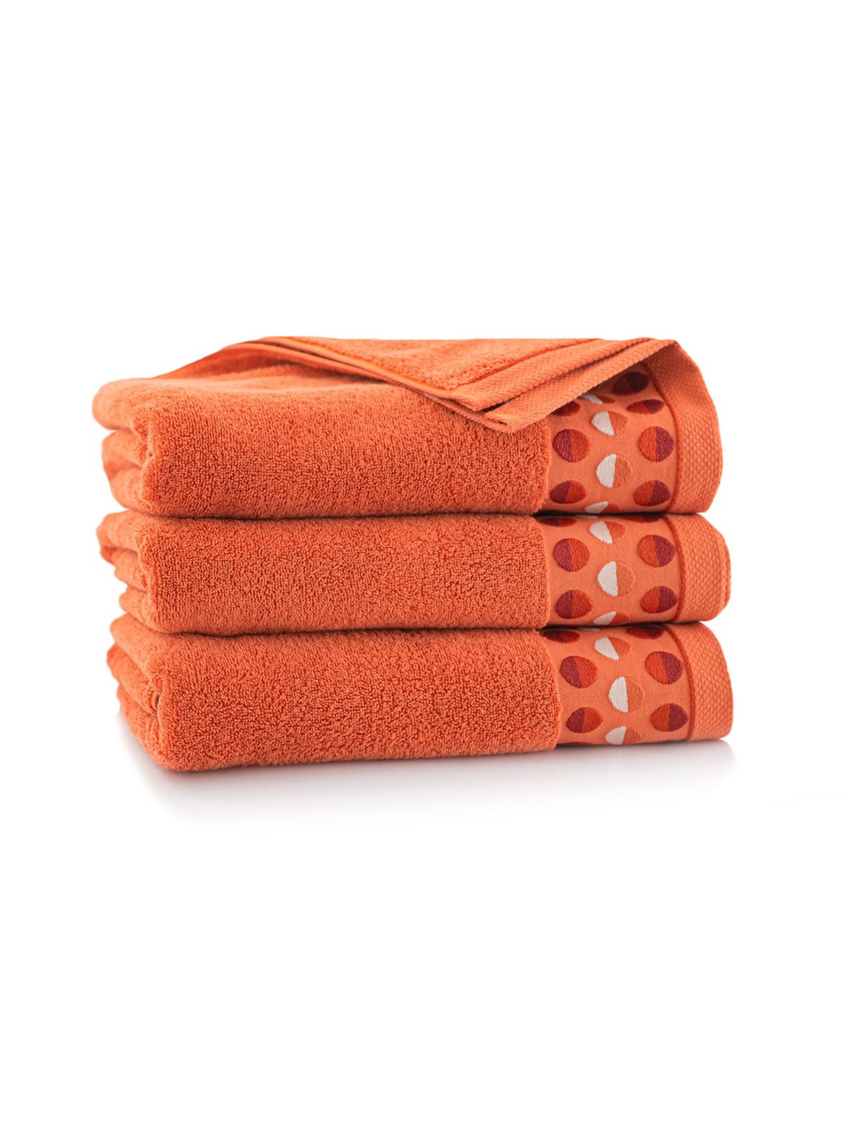 Ręcznik z bawełny egipskiej Zen - pomarańczowy 70x140cm