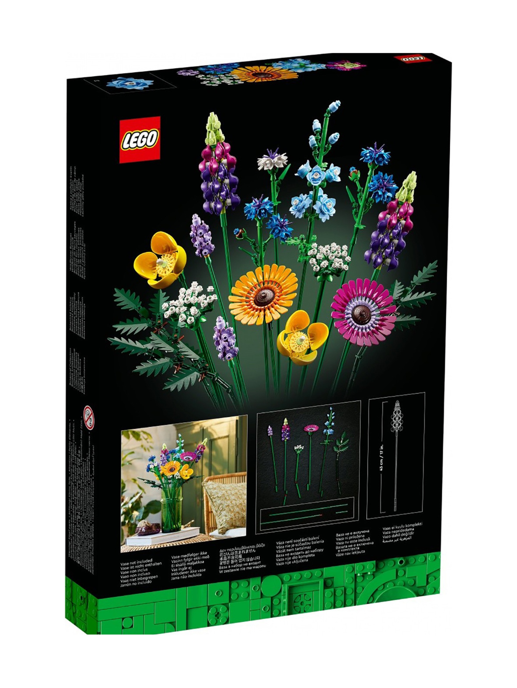 Klocki LEGO Icons 10313 Bukiet z polnych kwiatów - 939 elementów, wiek 18 +