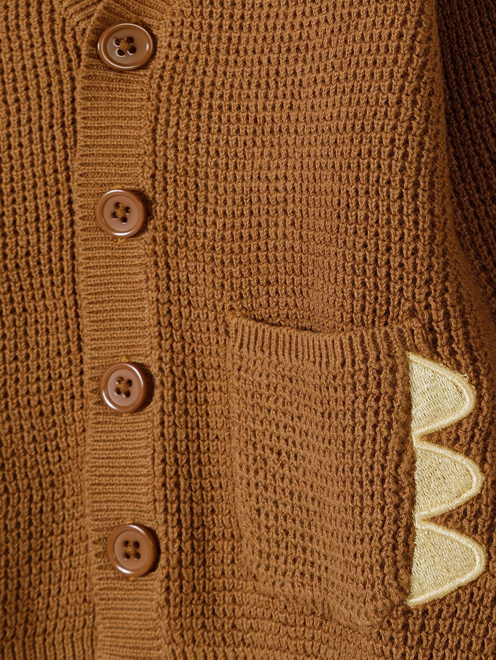 Bawełniany sweter niemowlęcy chłopięcy - brązowy