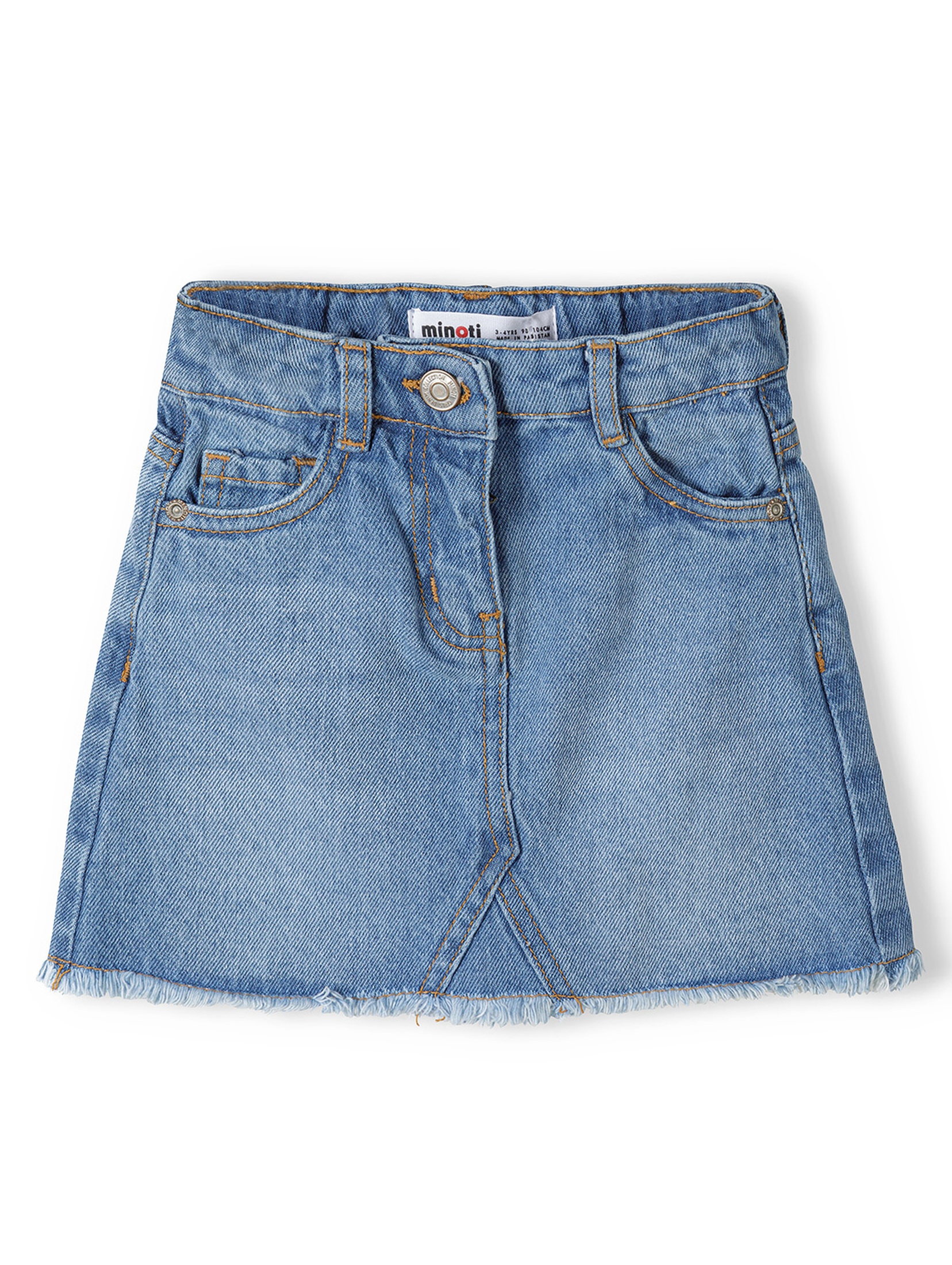 Jeansowa spódniczka krótka niebieska dla niemowlaka