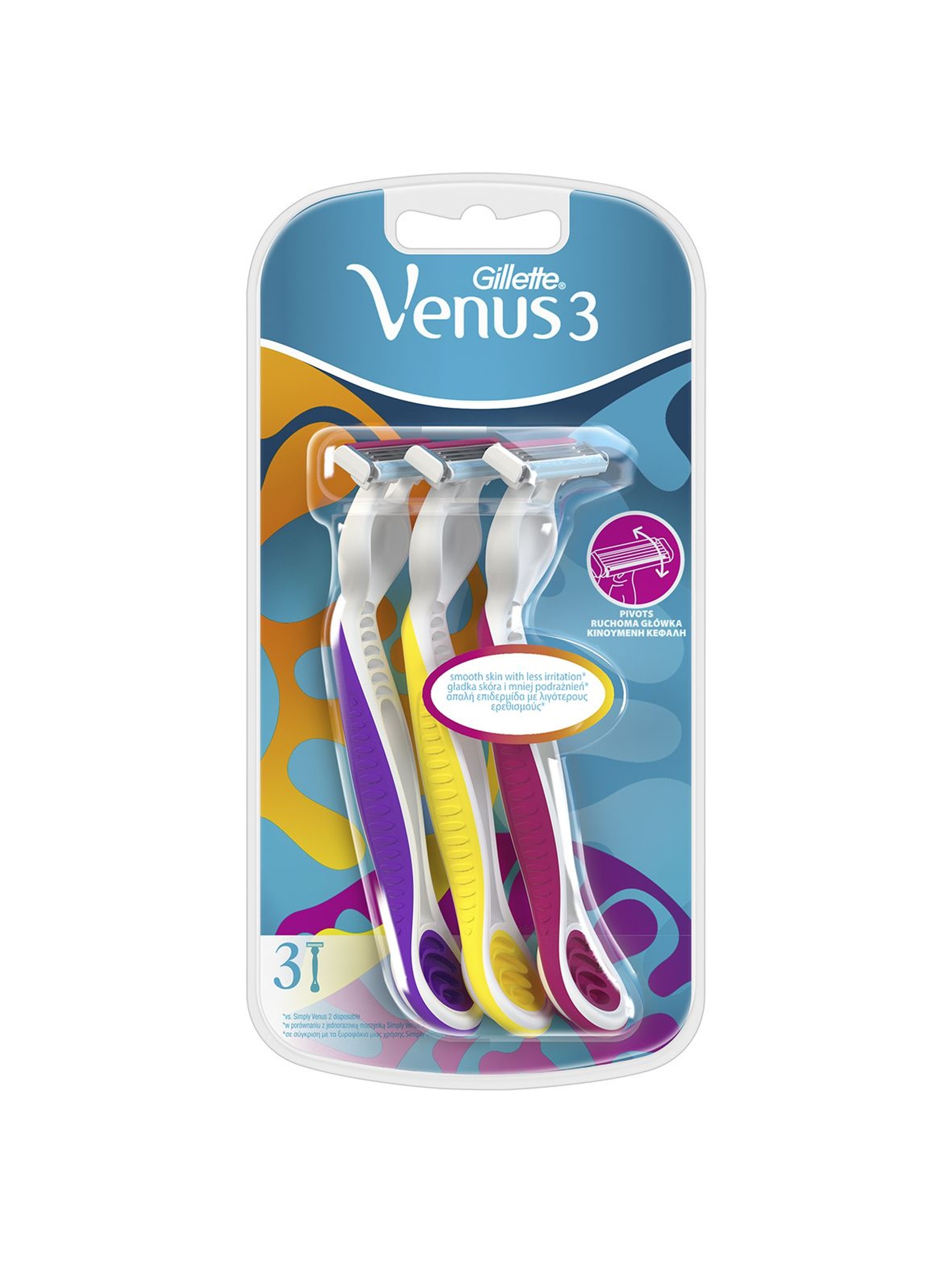 Gillette Venus 3 Maszynki jednorazowe do golenia dla kobiet 3 szt