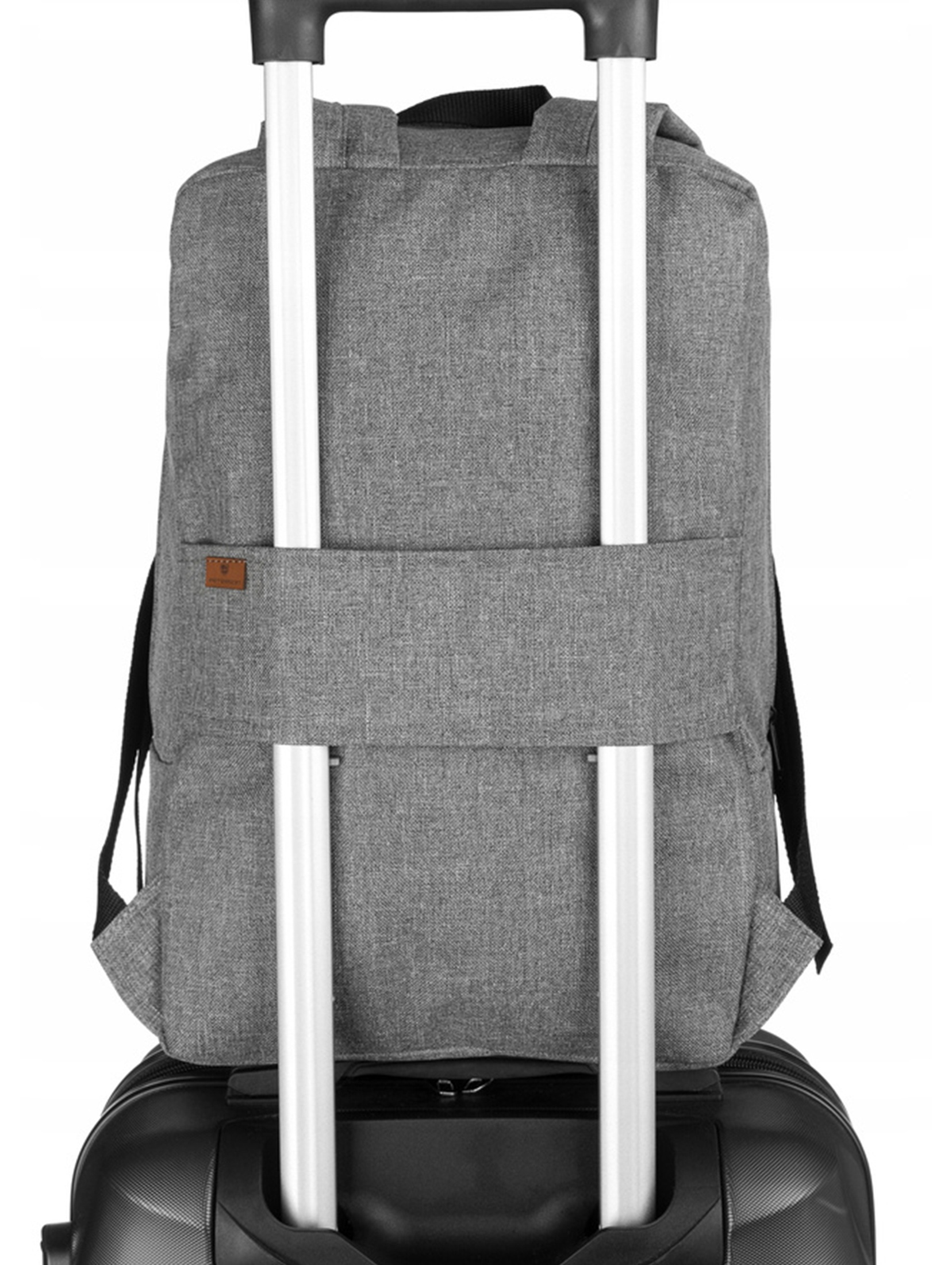 Pojemny plecak podróżny z wysuwanym uchwytem na walizkę- Peterson unisex