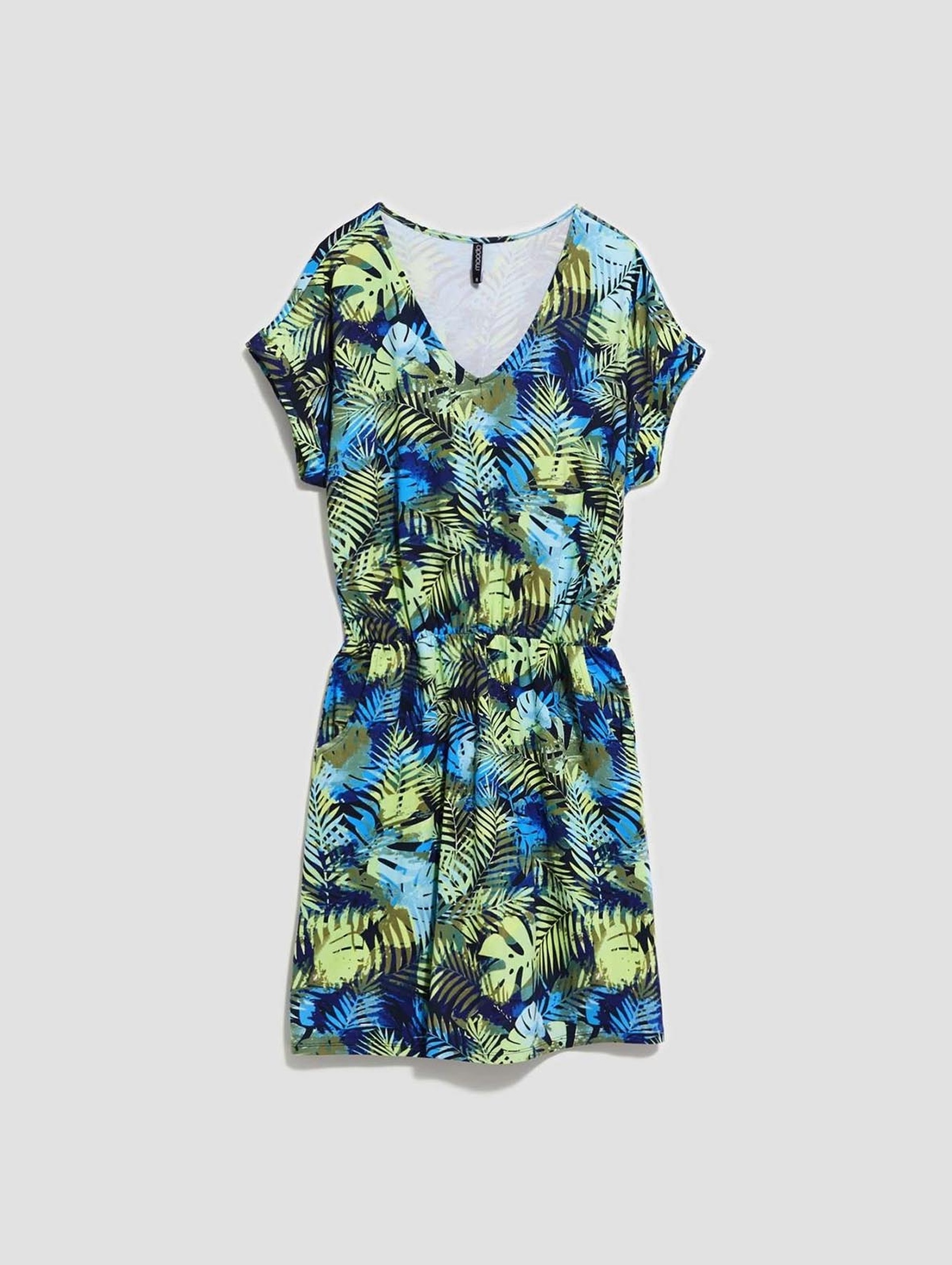Sukienka z tropikalnym printem