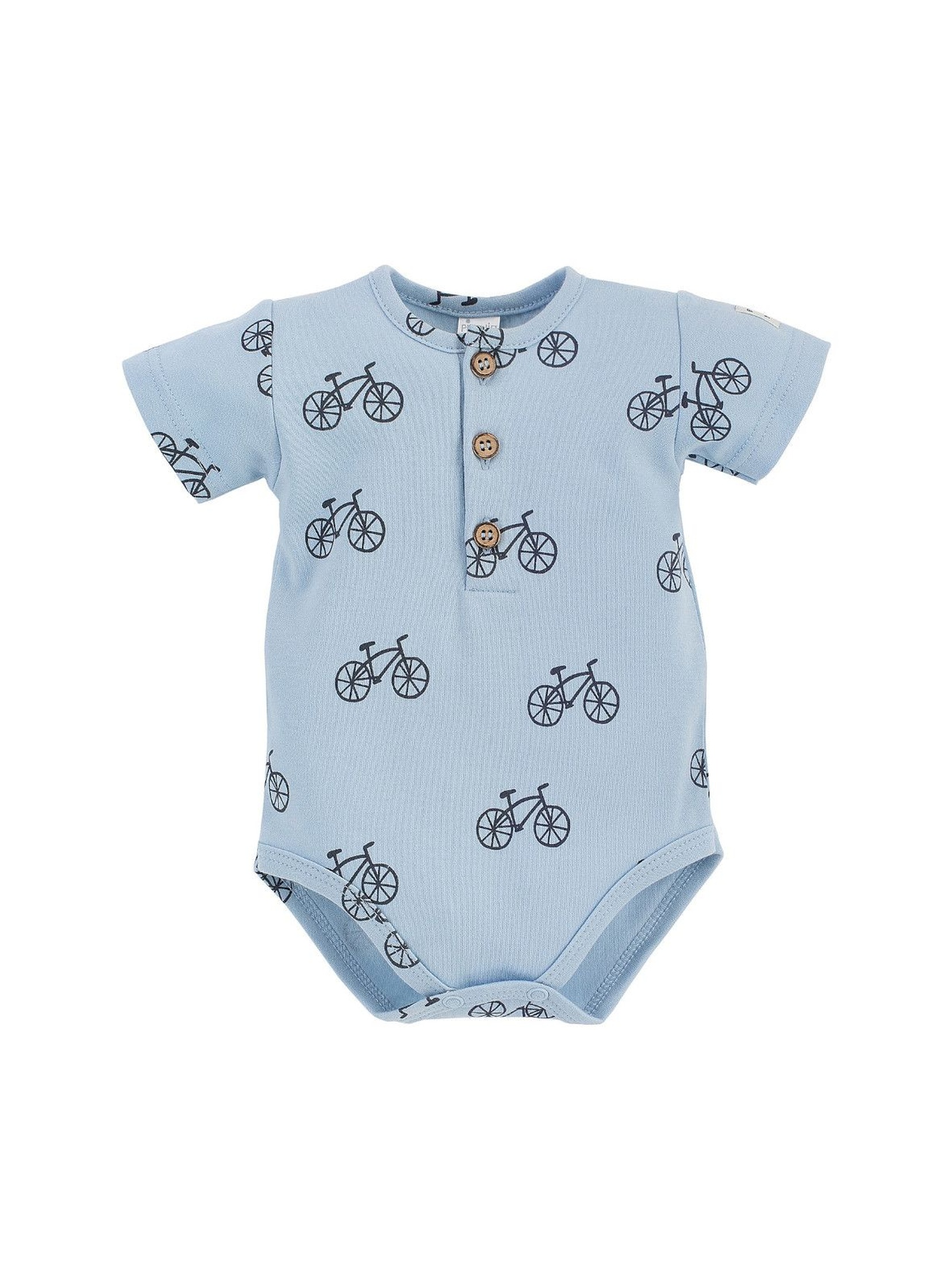 Bawełniane body niemowlęce z krótkim rękawem rowerki