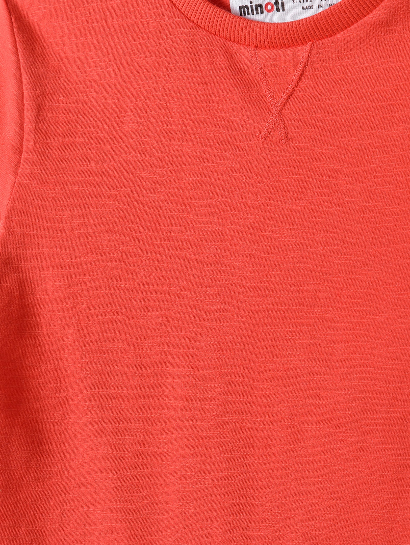 Czerwony t-shirt bawełniany basic dla niemowlaka