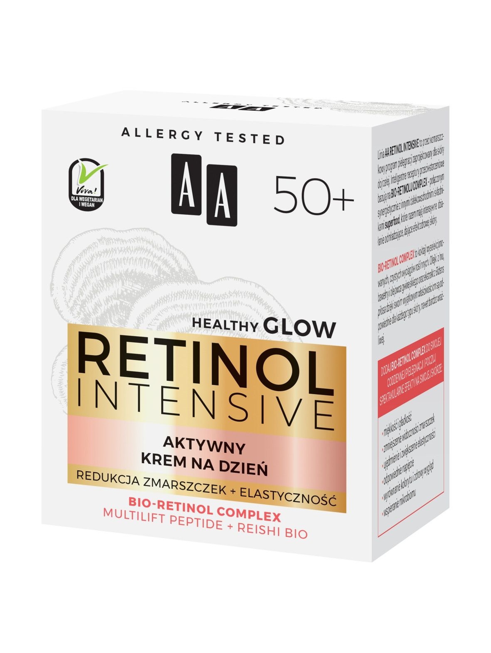 AA Retinol Intensive 50+ aktywny krem na dzień redukcja zmarszczek+elastyczność 50 ml