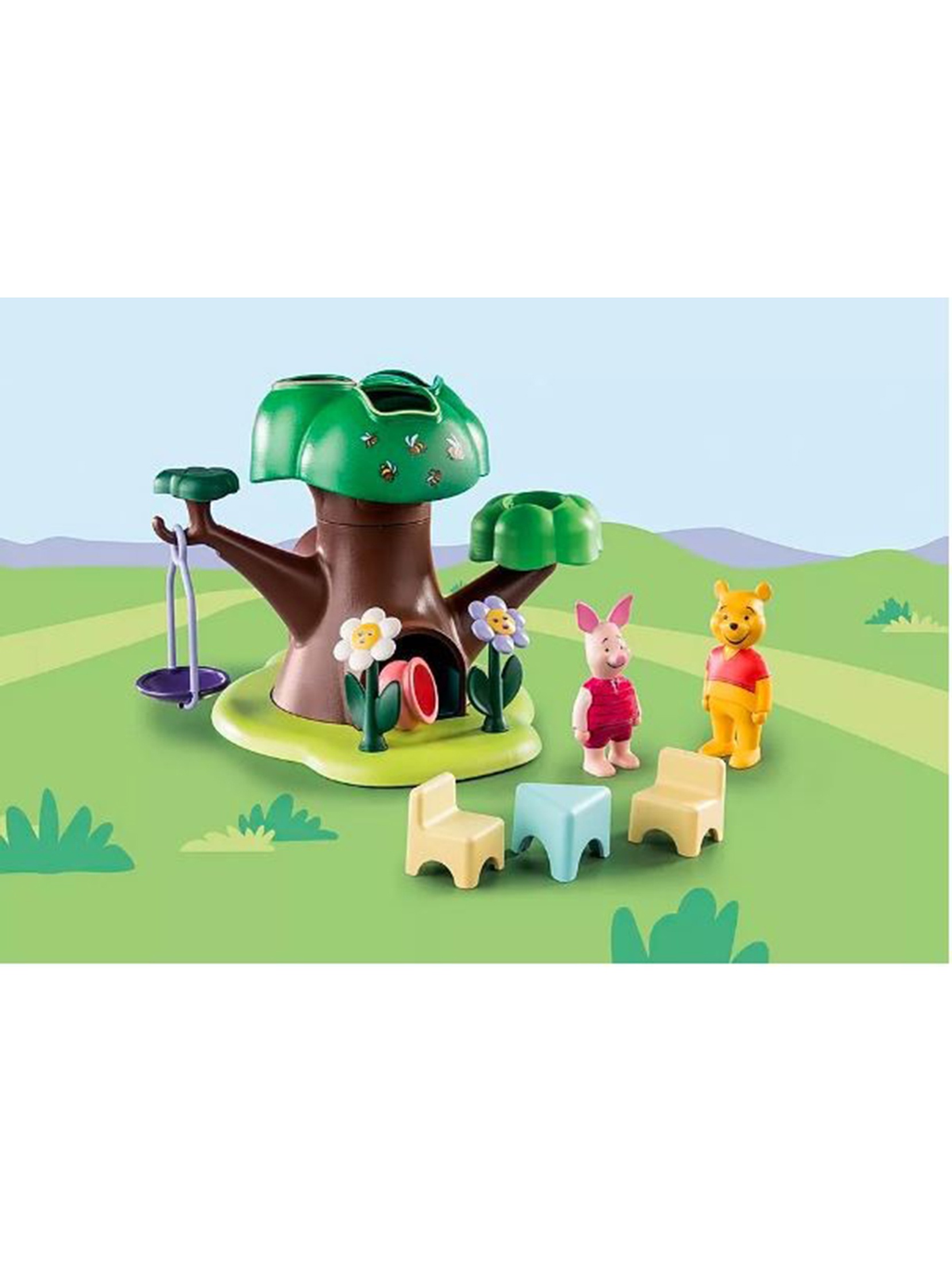 Zestaw z figurkami 1.2.3 Disney Domek w drzewie Kubusia Puchatka i Prosiaczka