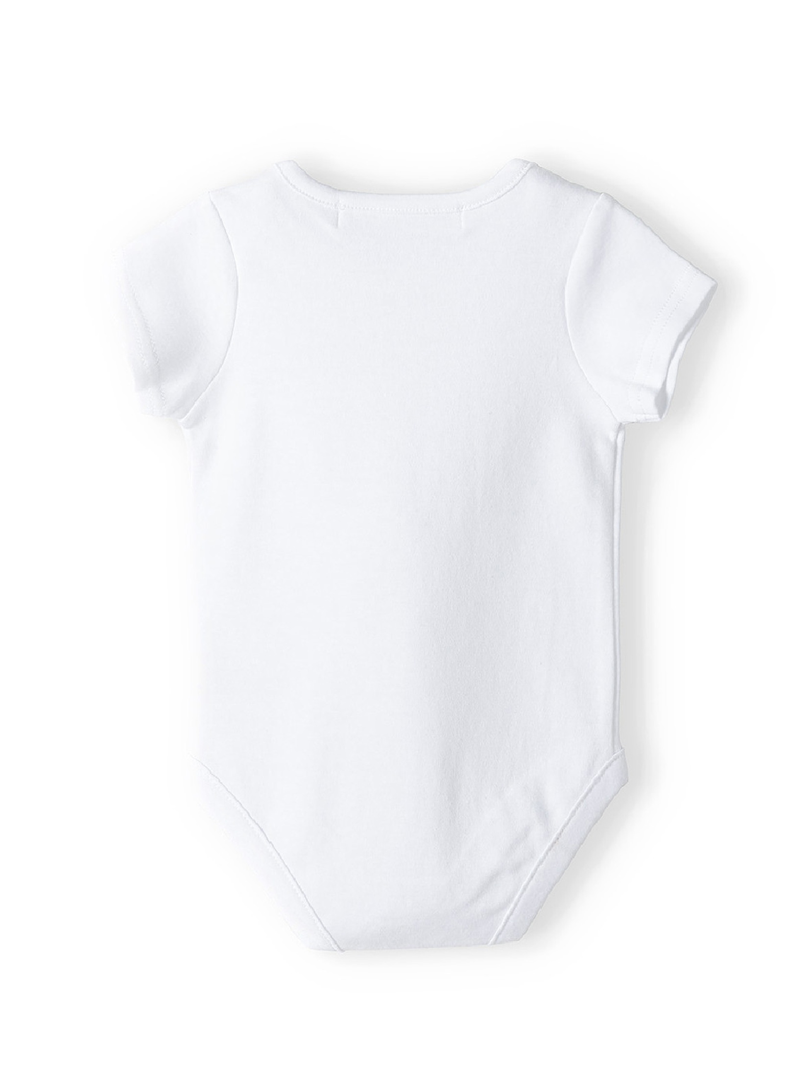 Białe body bawełniane niemowlęce 3-pak z krótkim rękawem