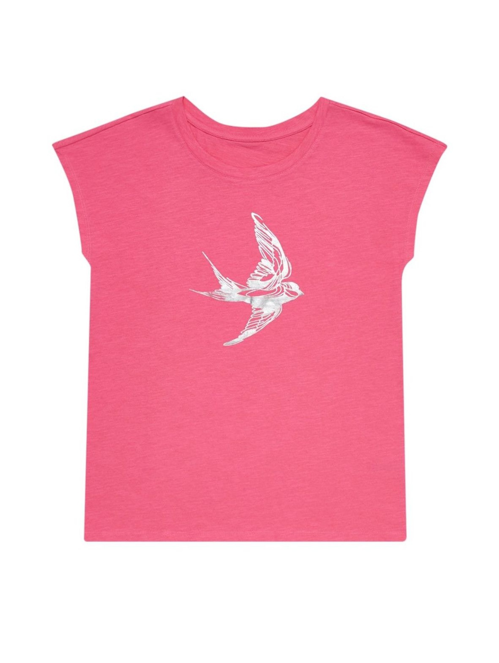 Bawełniany różowy T-shirt damski